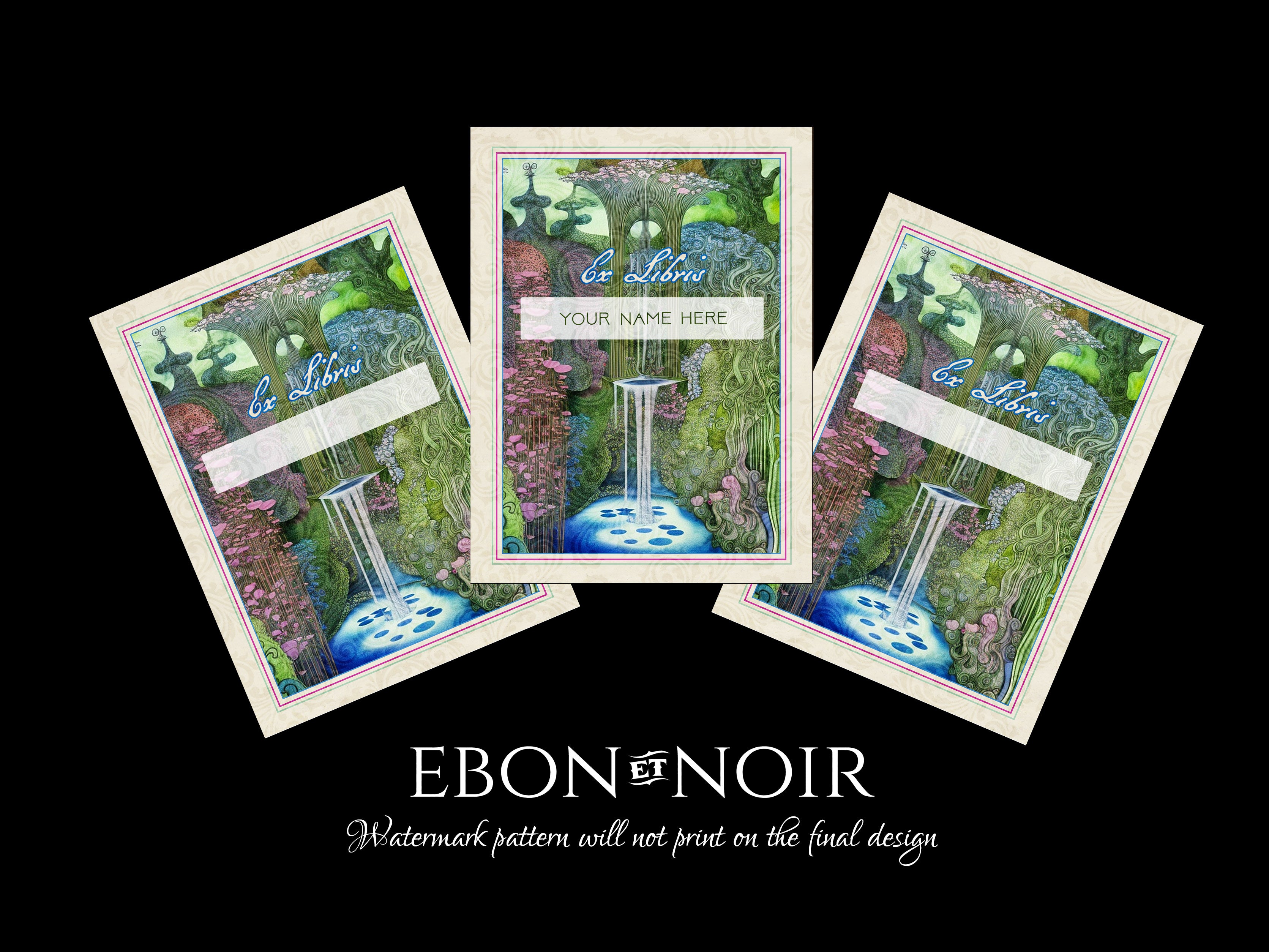 Fairy Forest Glen, Personalized Ex-Libris Bookplates, Crafted on Traditional Gummed Paper, 3in x 4in, Set of 30