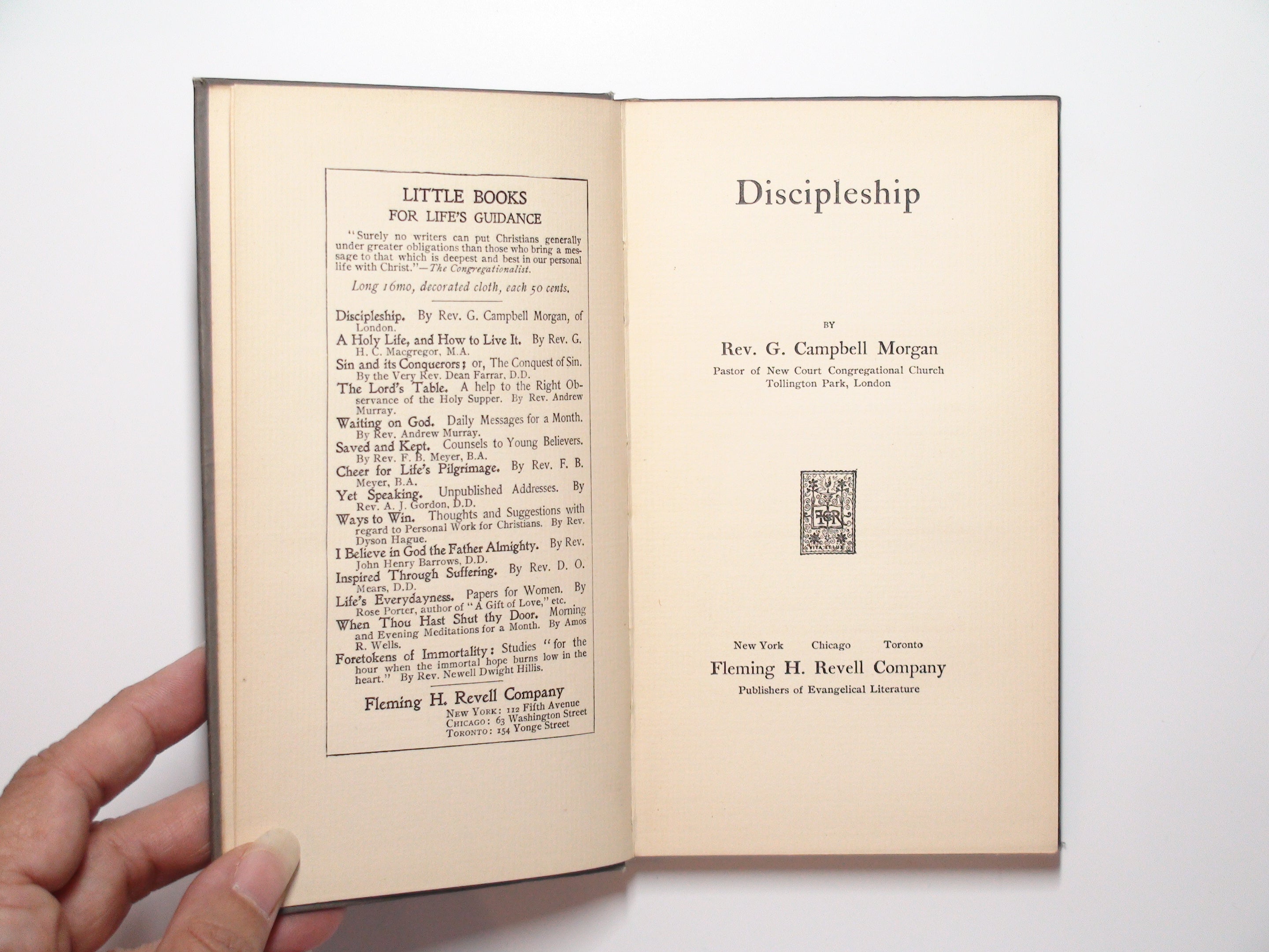 Discipleship, Rev. G. Campbell Morgan, 1st Ed, Evangelical Teachings, 1897