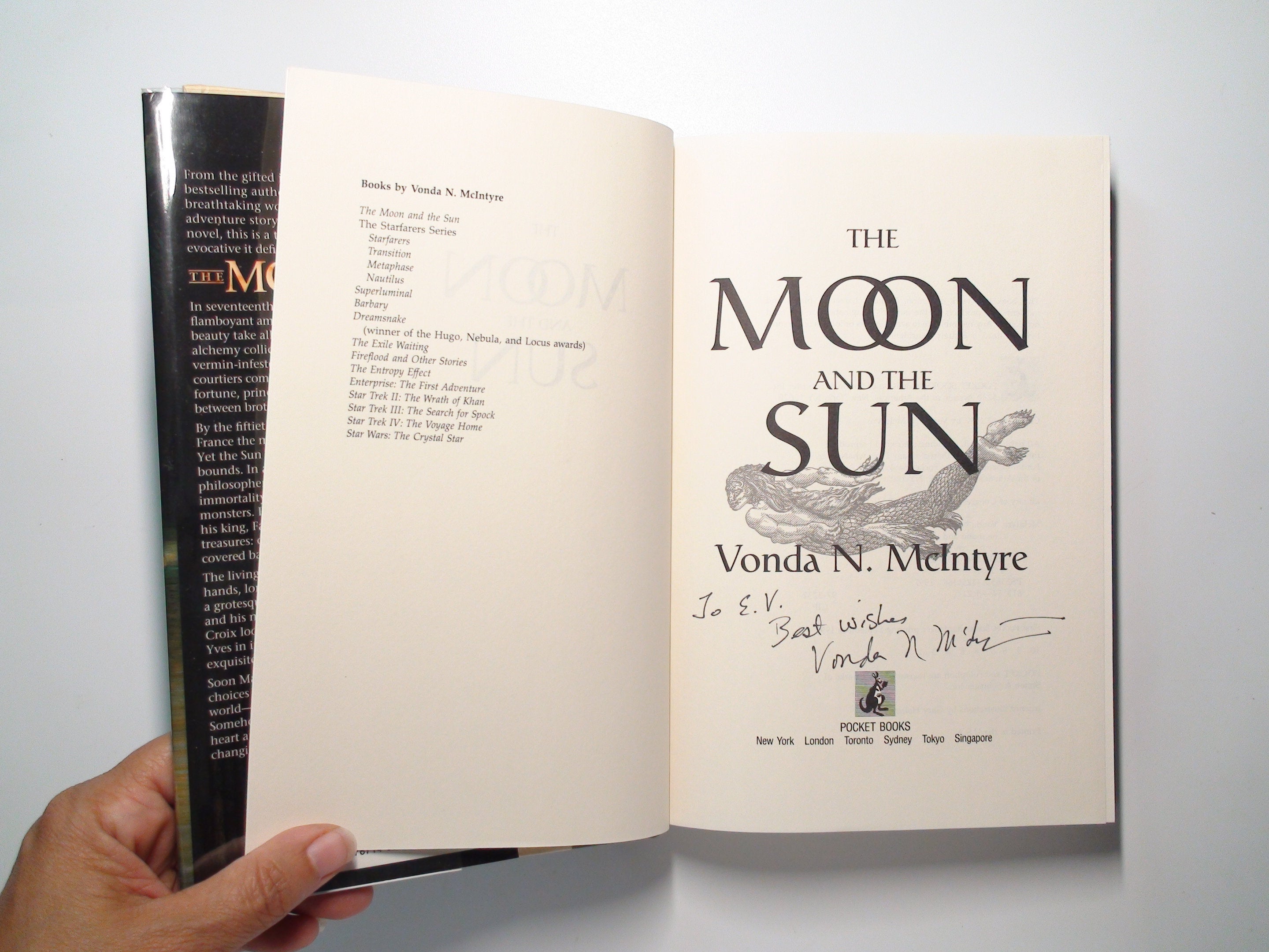 The Moon and the Sun, SIGNED by Vonda N. McIntyre, 1st Ed, w D/J, 1997