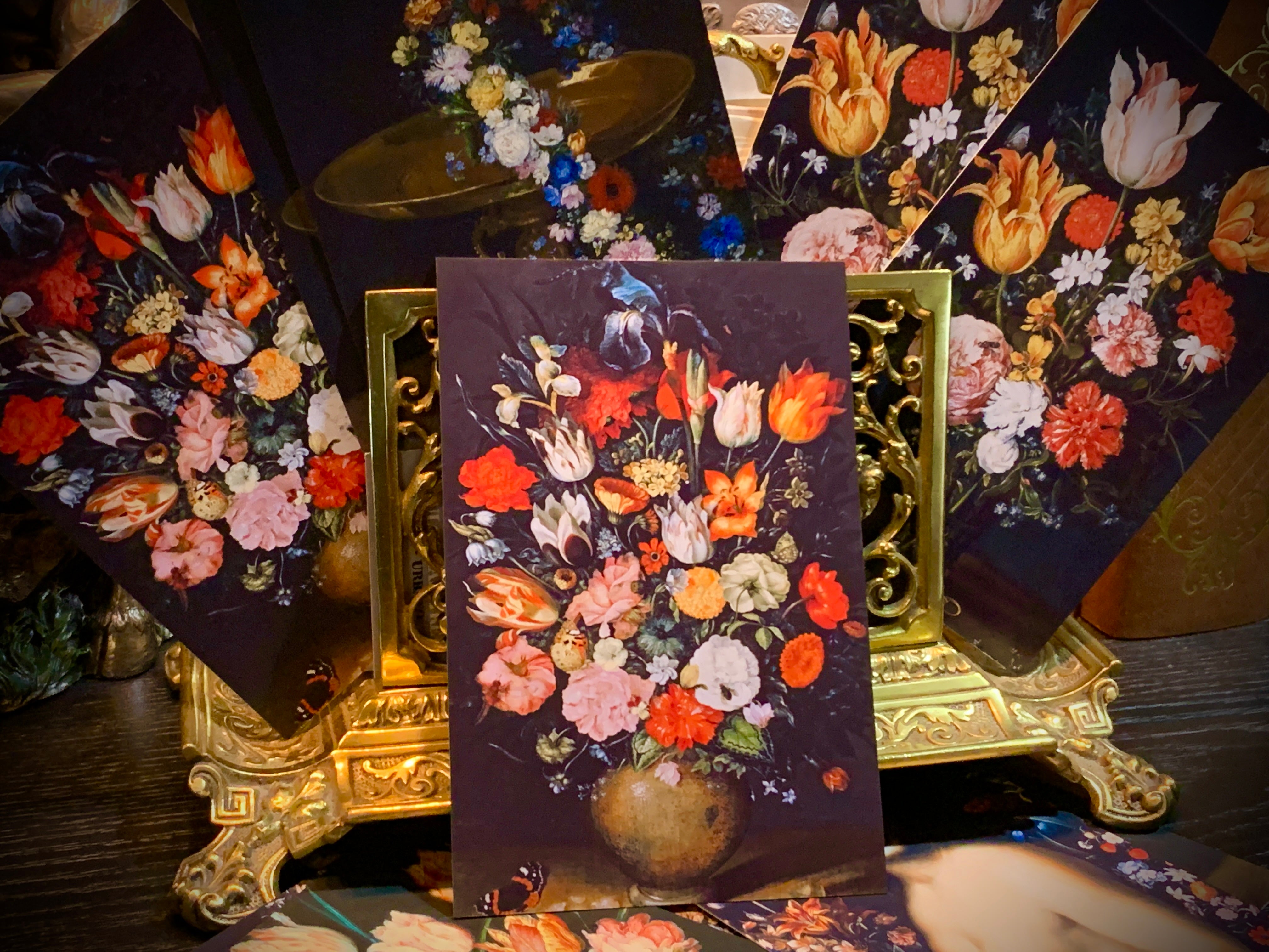 Flora by Jan Brueghel the Elder Postcards/Greeting Cards for Flower Lovers, 6 Designs, 12 Cards