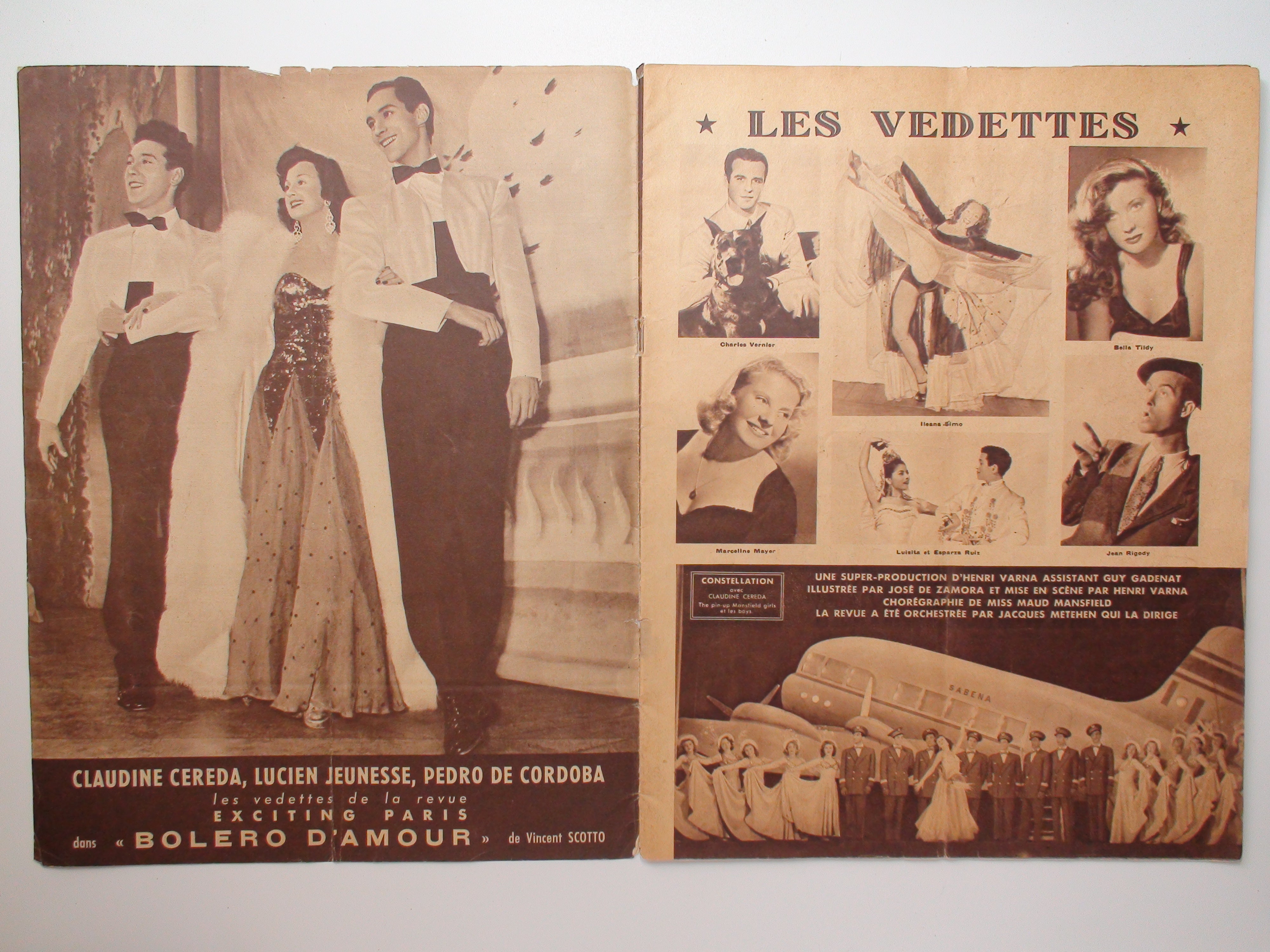Casino de Paris, French Revue des 100 Millions, Illustrated, 1948
