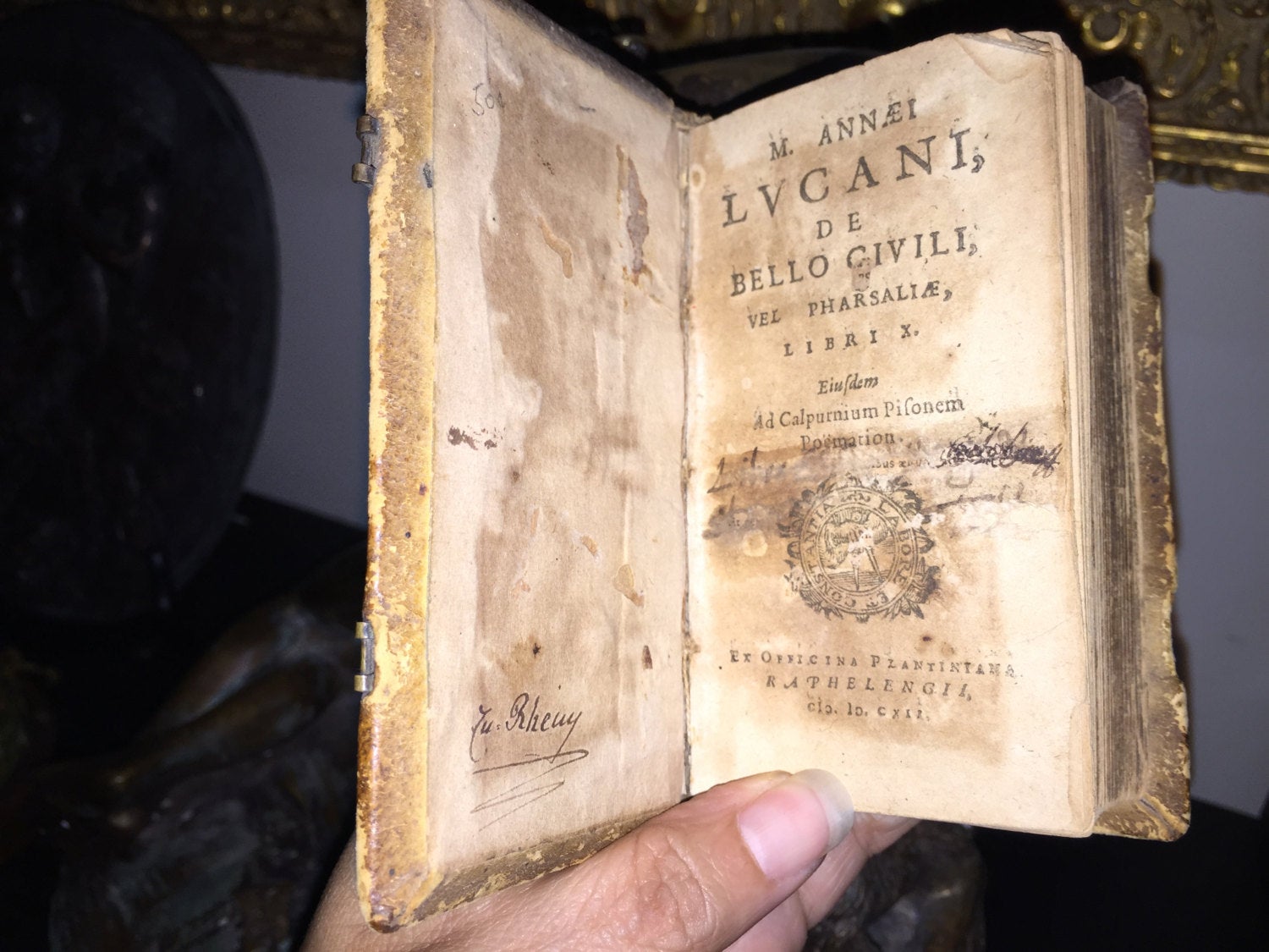 Extremely Rare, Lucan's Pharsalia and the Tragedies of Lucius Annaeus Seneca Bound in One Volume, 1612, in Latin