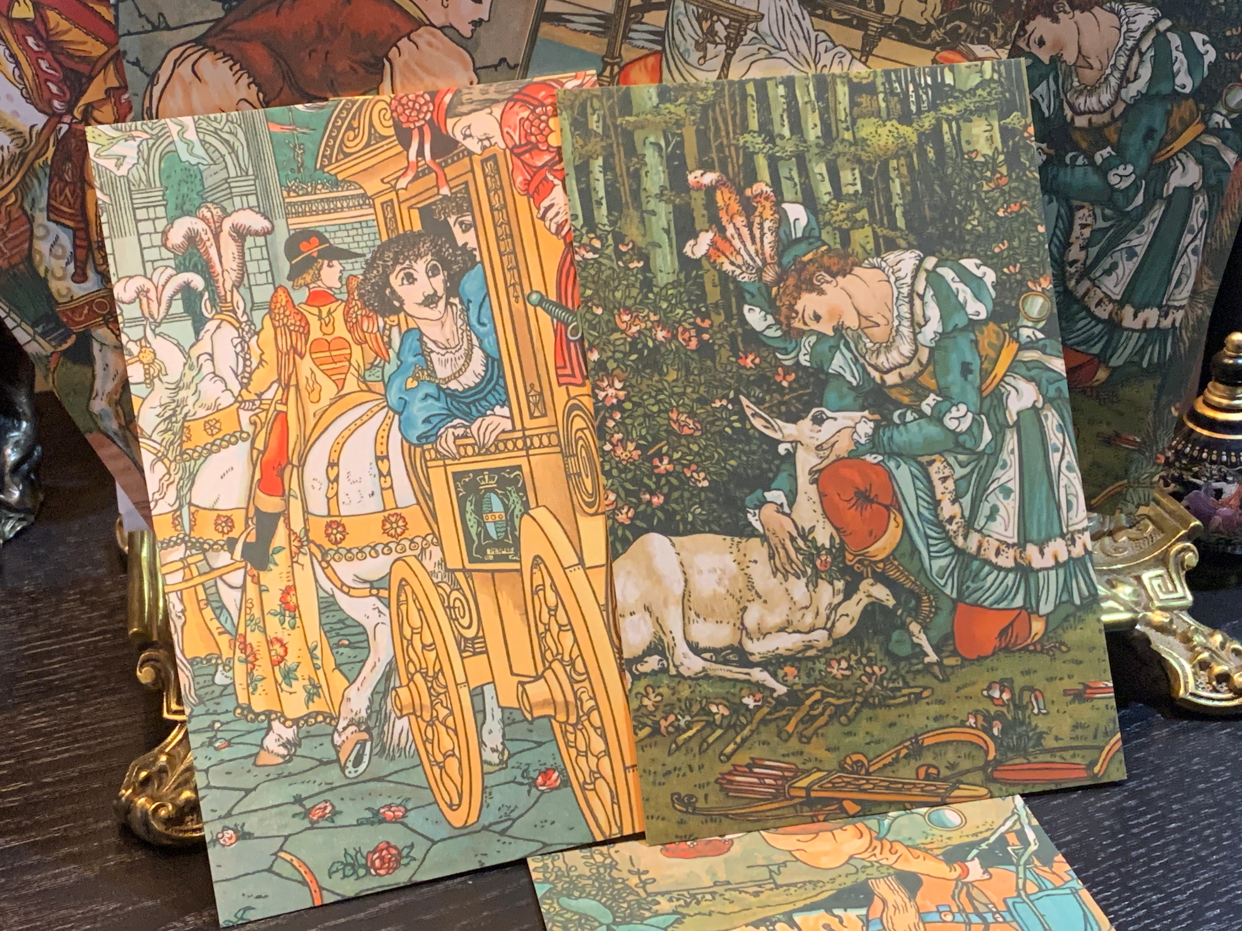 Fairytales by Walter Crane, Everyday Postcard/Notecard Set, 6 Designs, 12 Cards