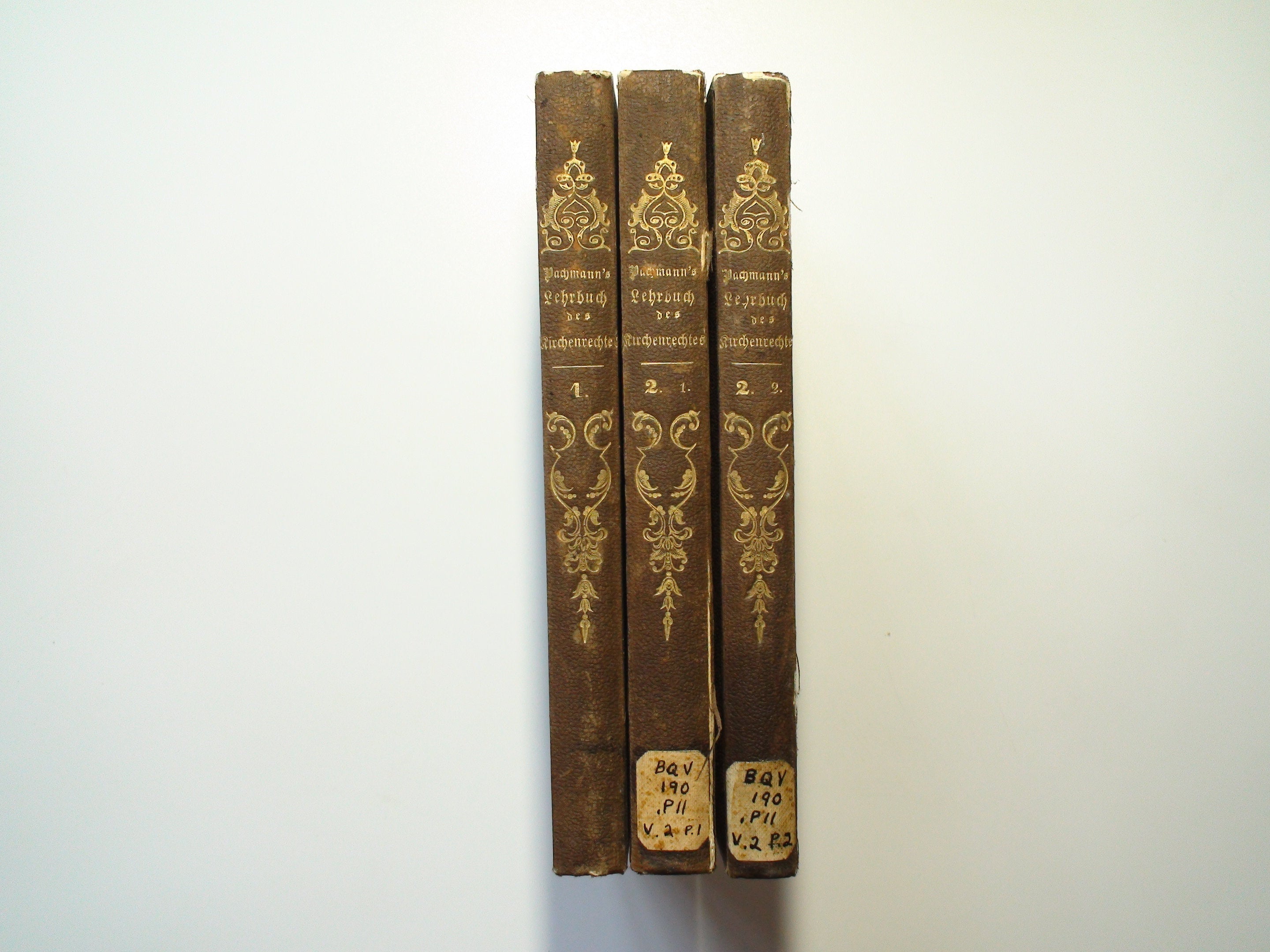 Lehrbuch des Kirchenrechtes, Theodor Pachmann, Complete in 2 Parts, 3 Vol, 1851