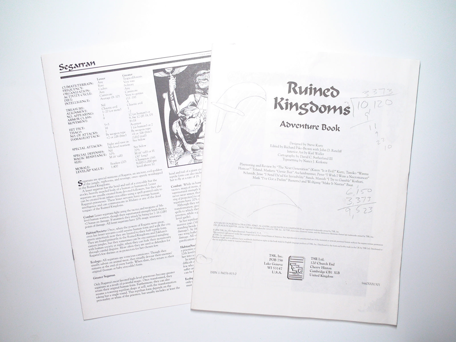 Al-Qadim Ruined Kingdoms Box Set #9440, INCOMPLETE, TSR AD&D 2E, 1994