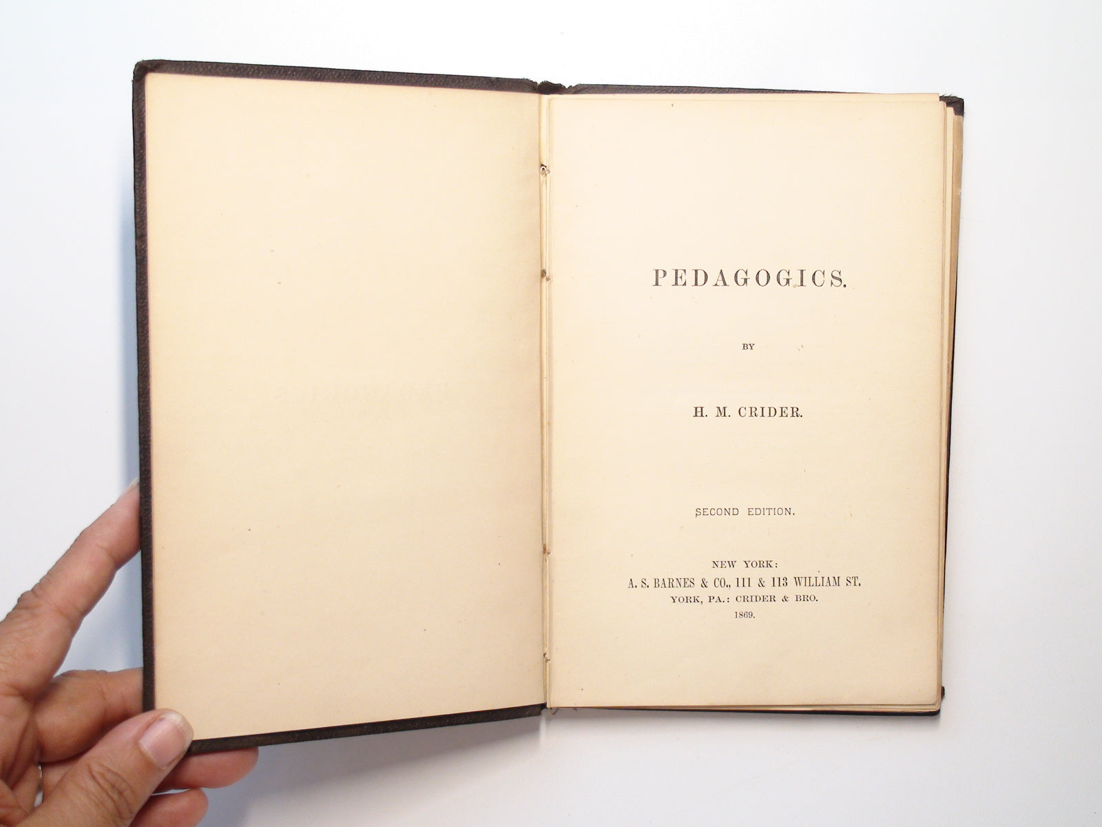 Pedagogics, by H. M. Crider, 2nd Ed., 1869