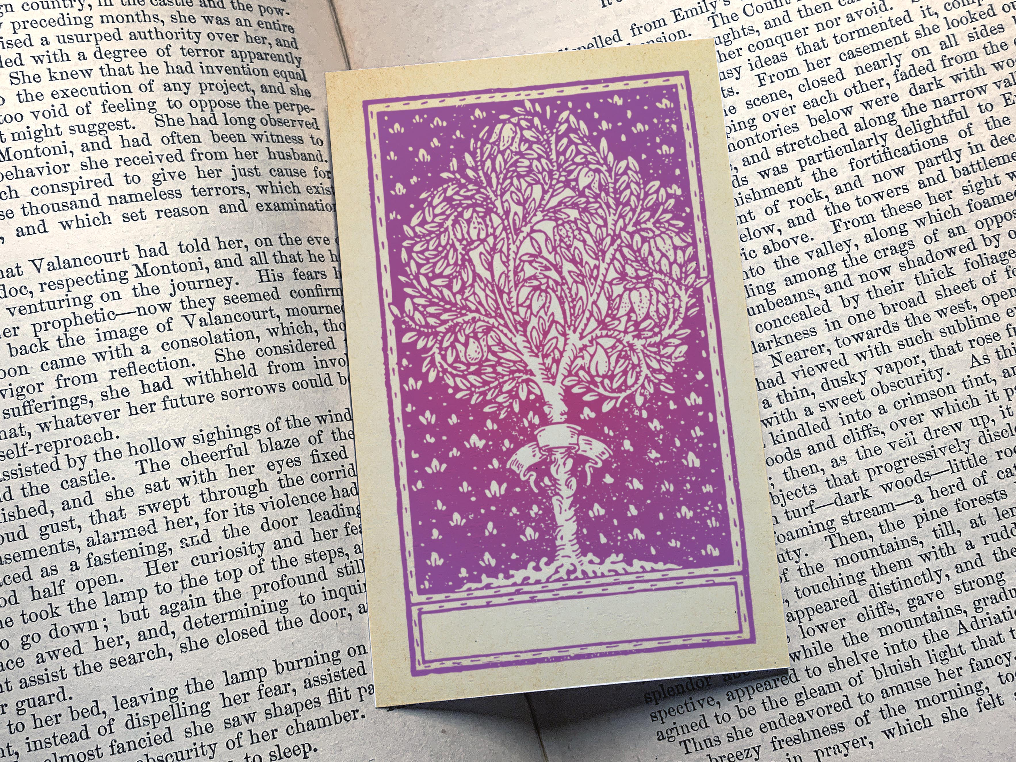 Pear Tree, Personalized Ex-Libris Bookplates, Crafted on Traditional Gummed Paper, 2.5in x 4in, Set of 30