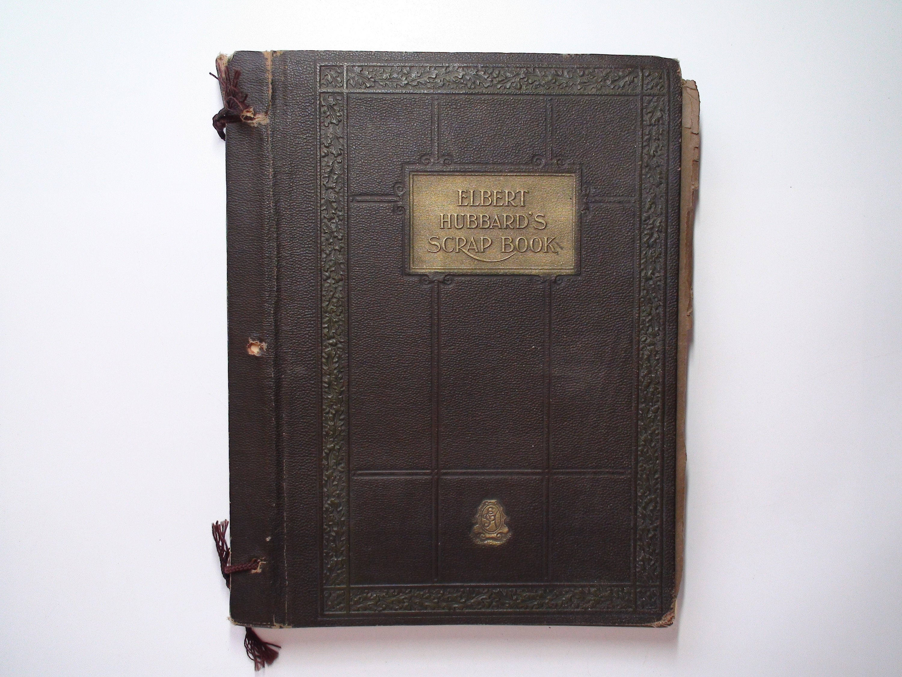 Elbert Hubbard's Scrap Book, WM H. Wise & Co. Illustrated, Leather, 1st Ed, 1923