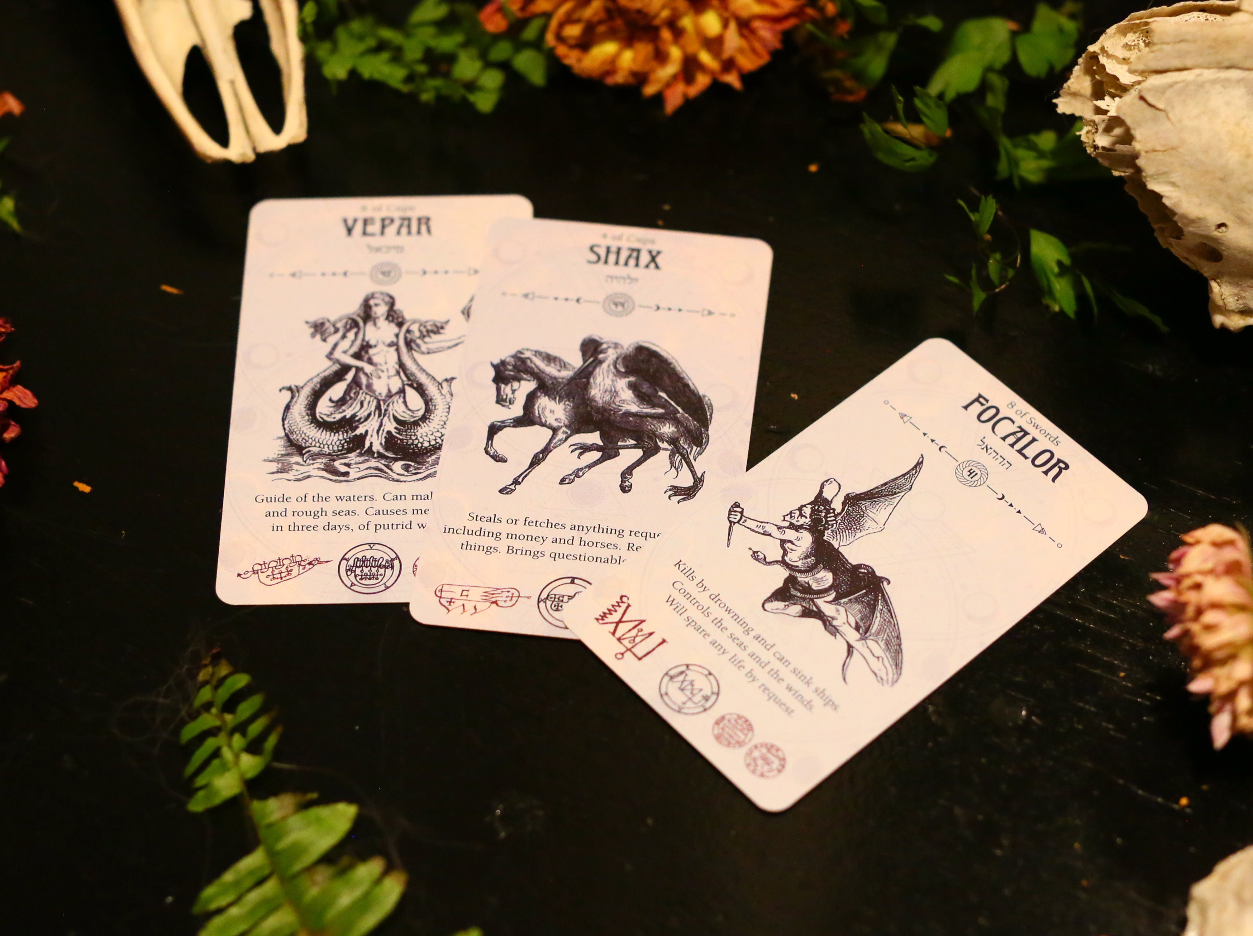Occult Tarot, Inspired by 17th Century Demonic Magic, 78 Card Symbolic Divination Tarot Set