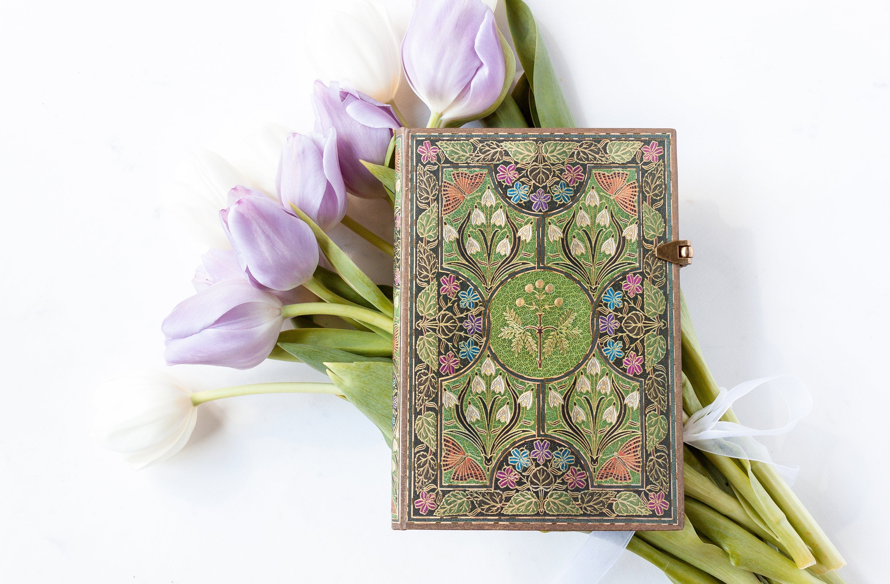 Poetry in Bloom, Elegant Journal with Prismatic Accents and Metal Clasp Closures, Lined, Paperblanks, 9in x 7in