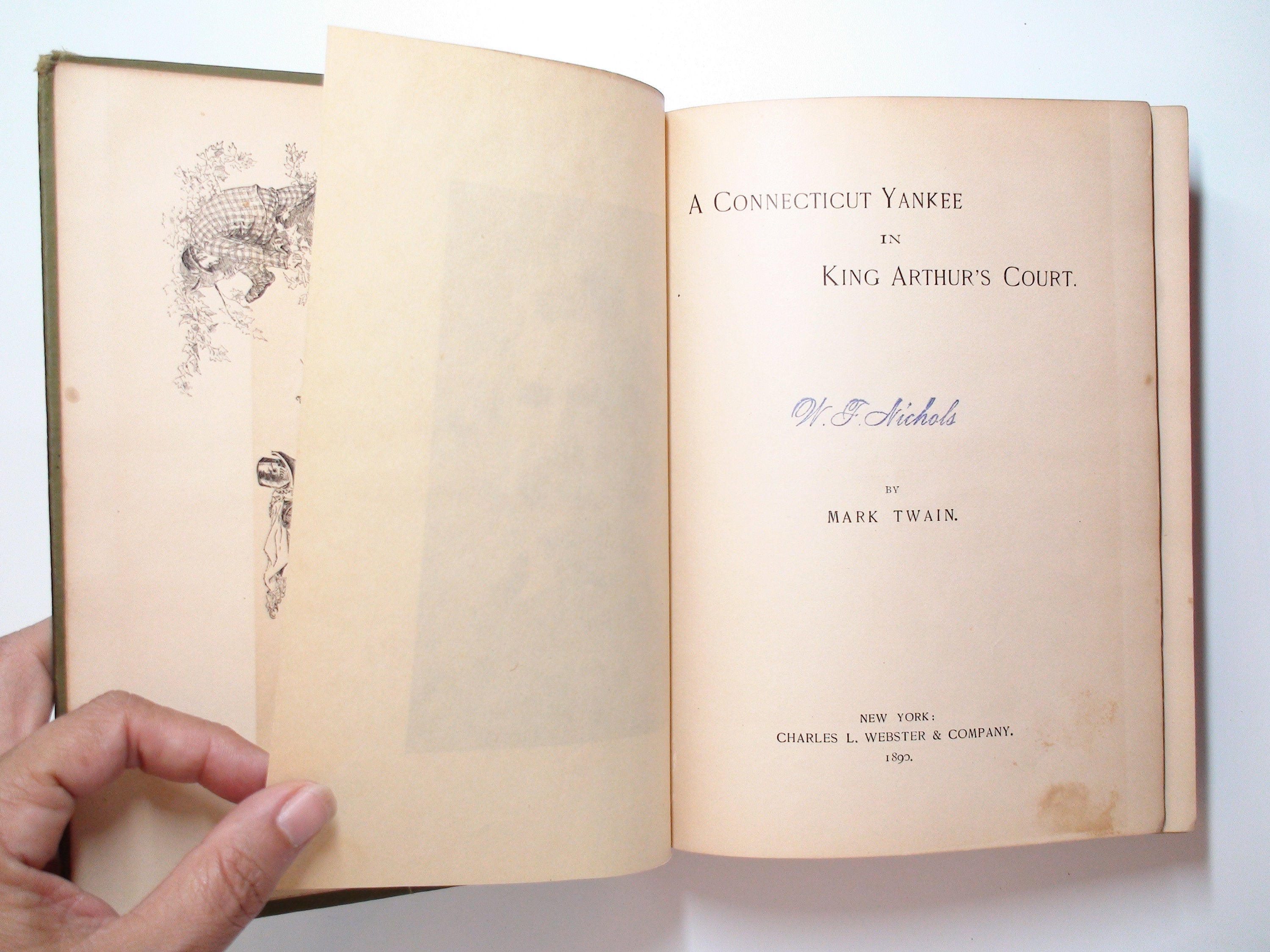 A Connecticut Yankee in King Arthur's Court, by Mark Twain, Illustrated, 1st Ed, 2nd State, 1890