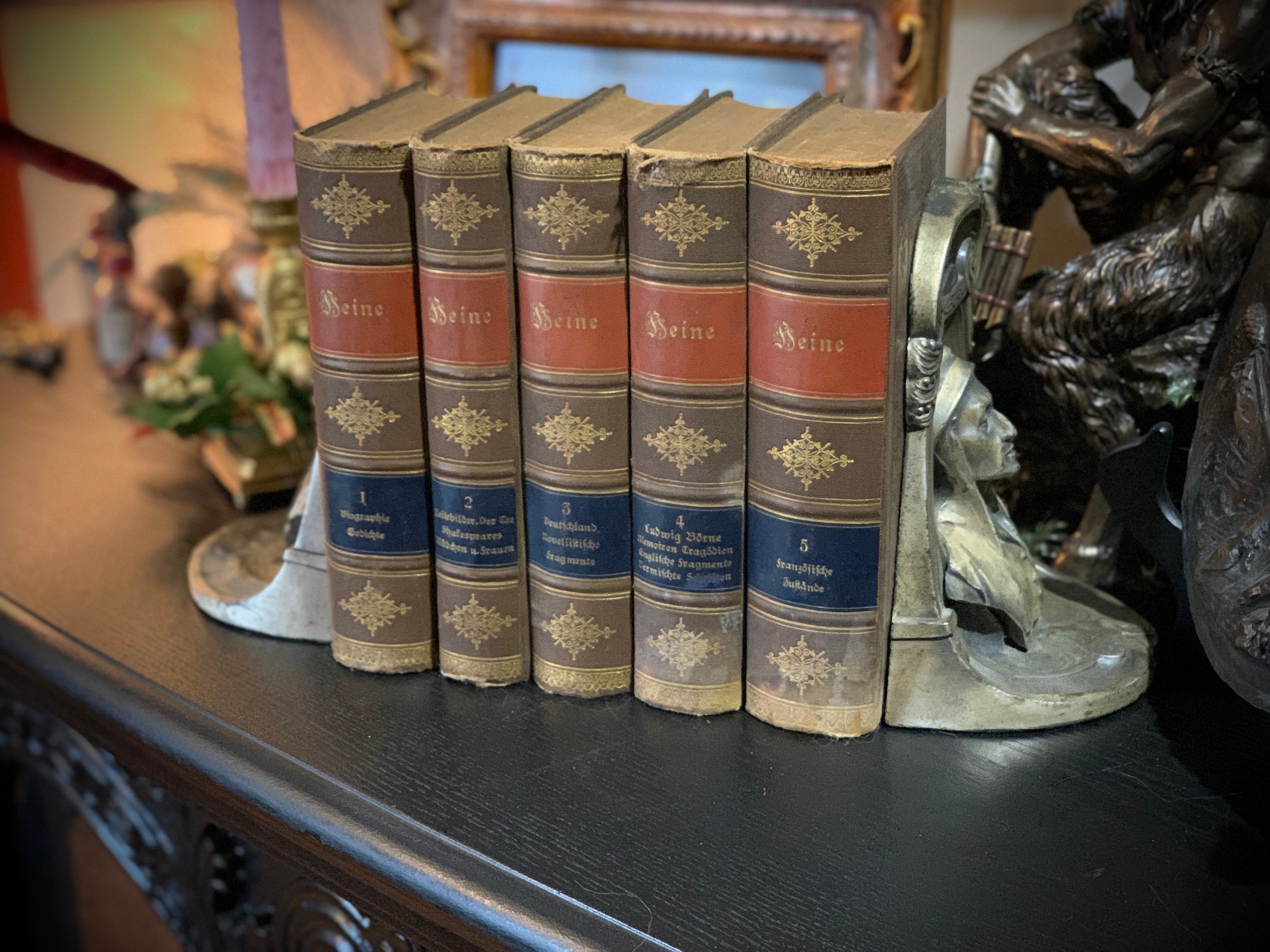 Heinrich Heines Sämtliche Werke, Heinrich Heine's Complete Works, German, 5 Vols