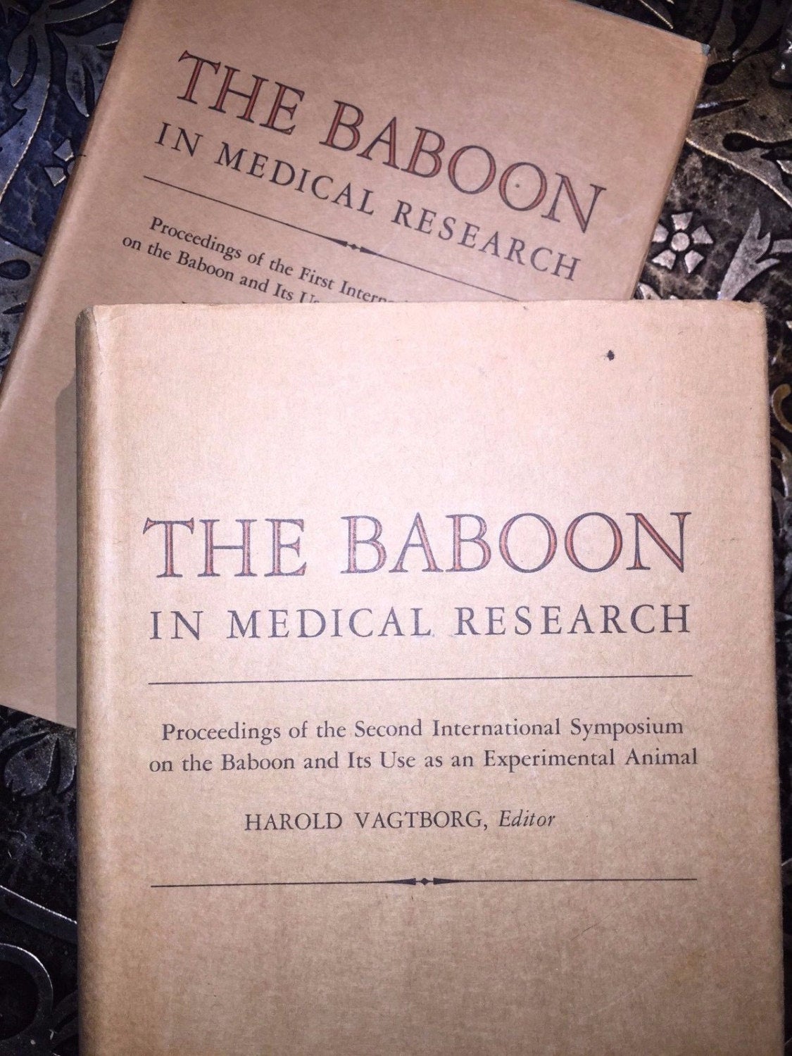 The Baboon in Medical Research, Vol I-II, Harold Vagtborg, 1965-7, Illustrated