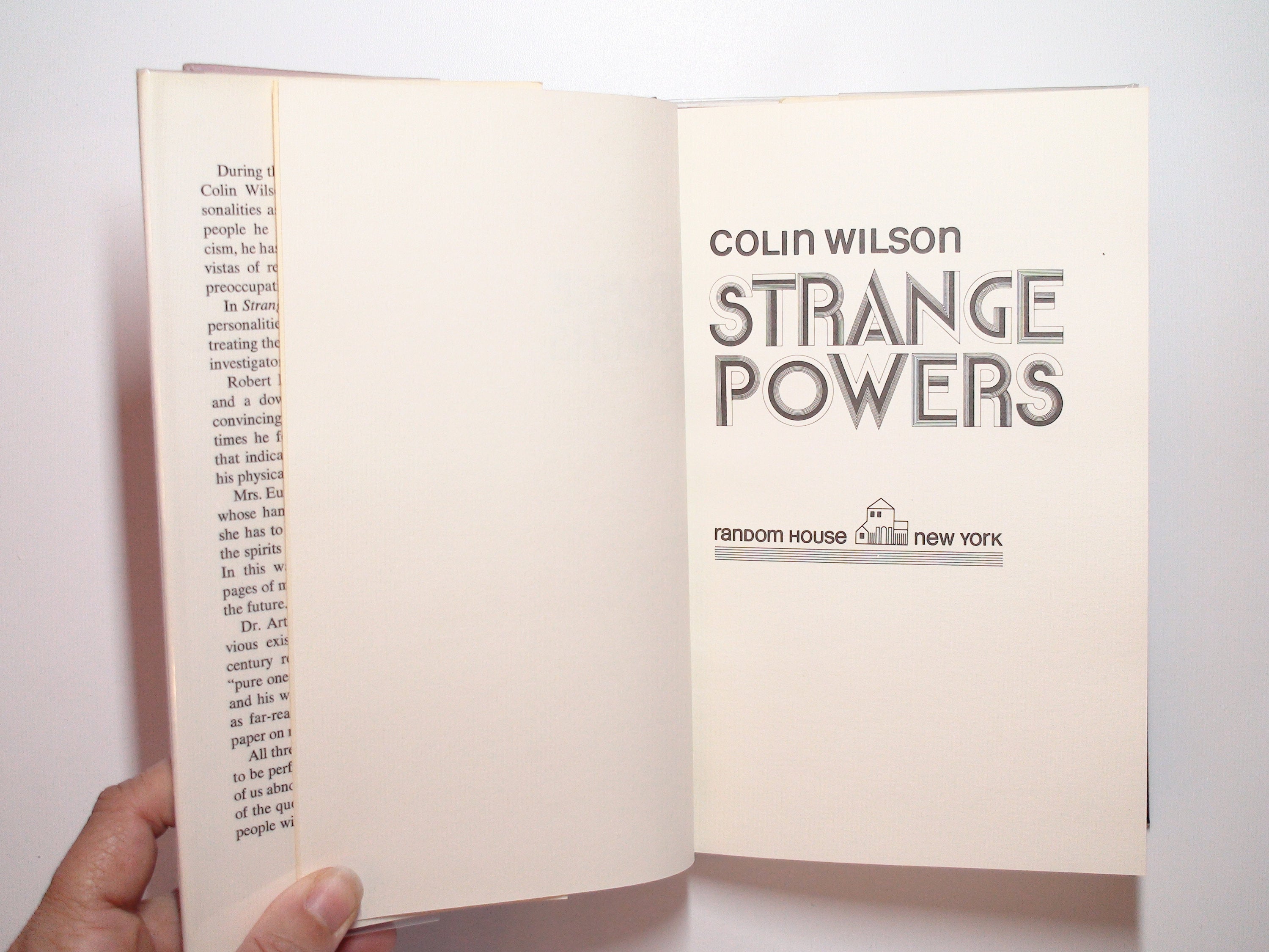 Strange Powers by Colin Wilson, 1st American Ed, Illustrated, 1973