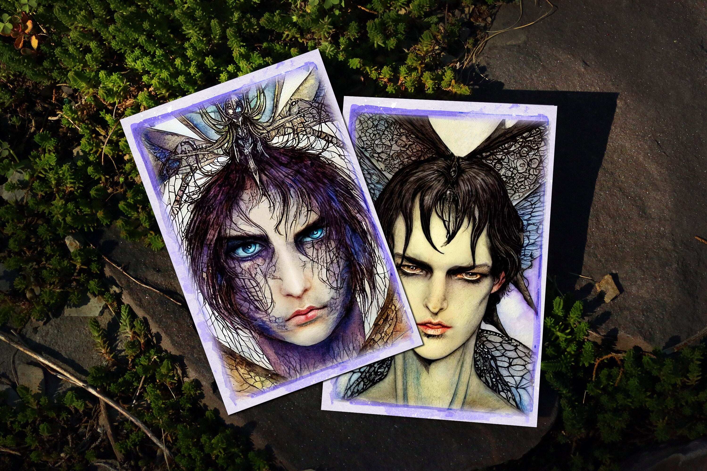 Unseelie Fairy Princes, Dark Fairy Postcards, Exclusively Designed, 6 Designs, 12 Cards