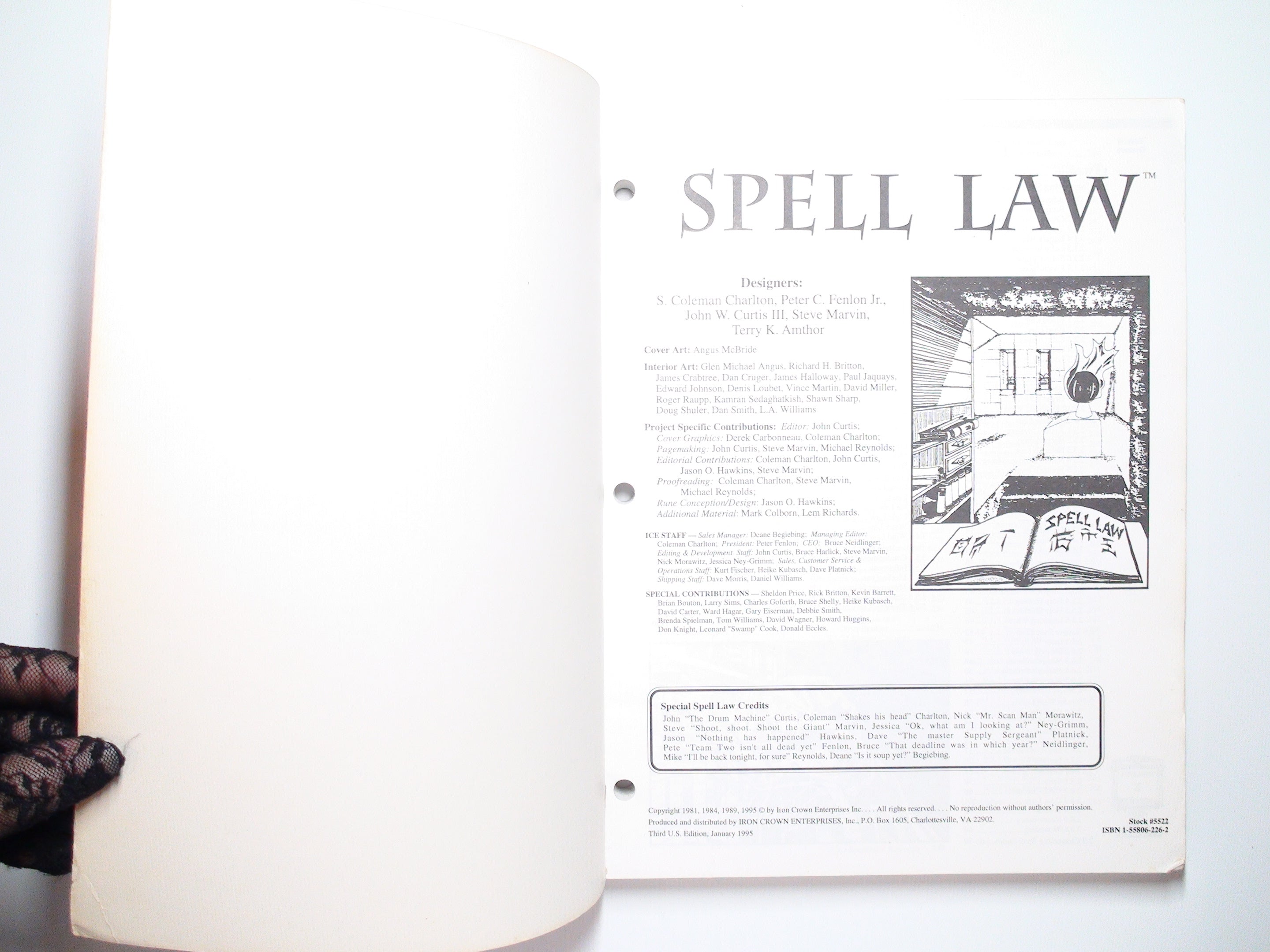 Spell Law, ICE Rolemaster #5522 , Illustrated, 3rd Ed, 1995