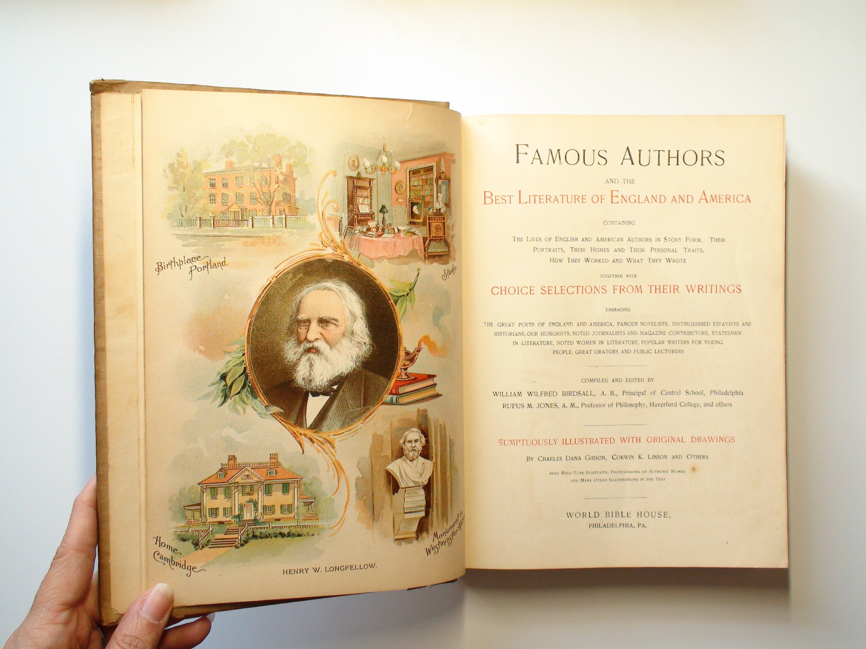 Famous Authors and the Best Literature of England and America, 1st Ed, 1897