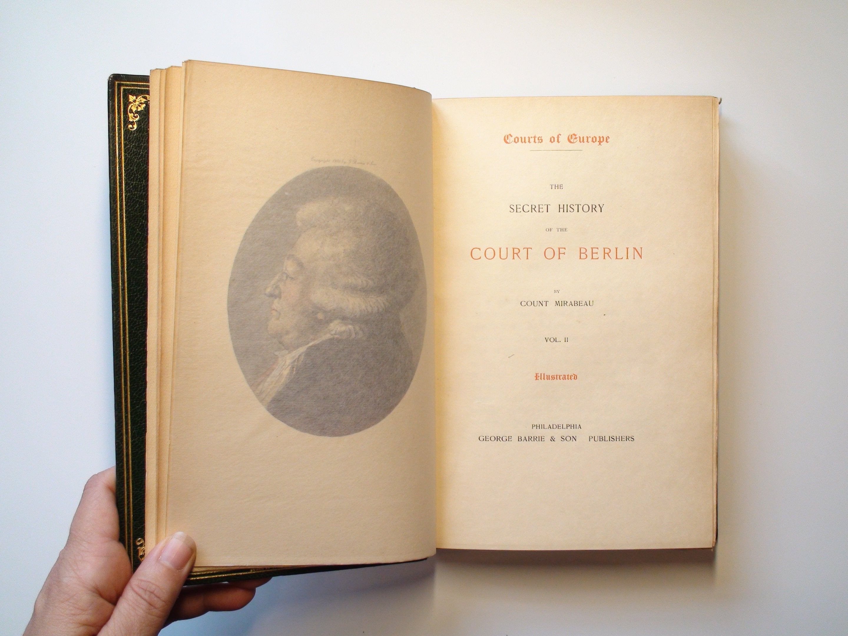 Secret Memoirs of the Courts of Europe, Berlin Vol II, Count Mirabeau, Exquisite, Limited Ed.