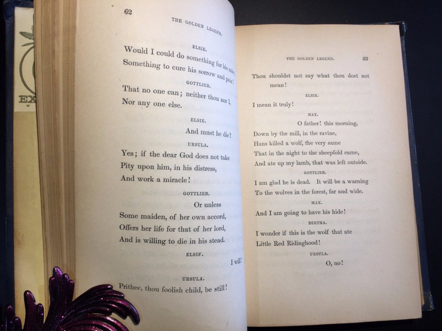 The Golden Legend, Henry Wadsworth Longfellow, 1852, Victorian Binding, Scarce