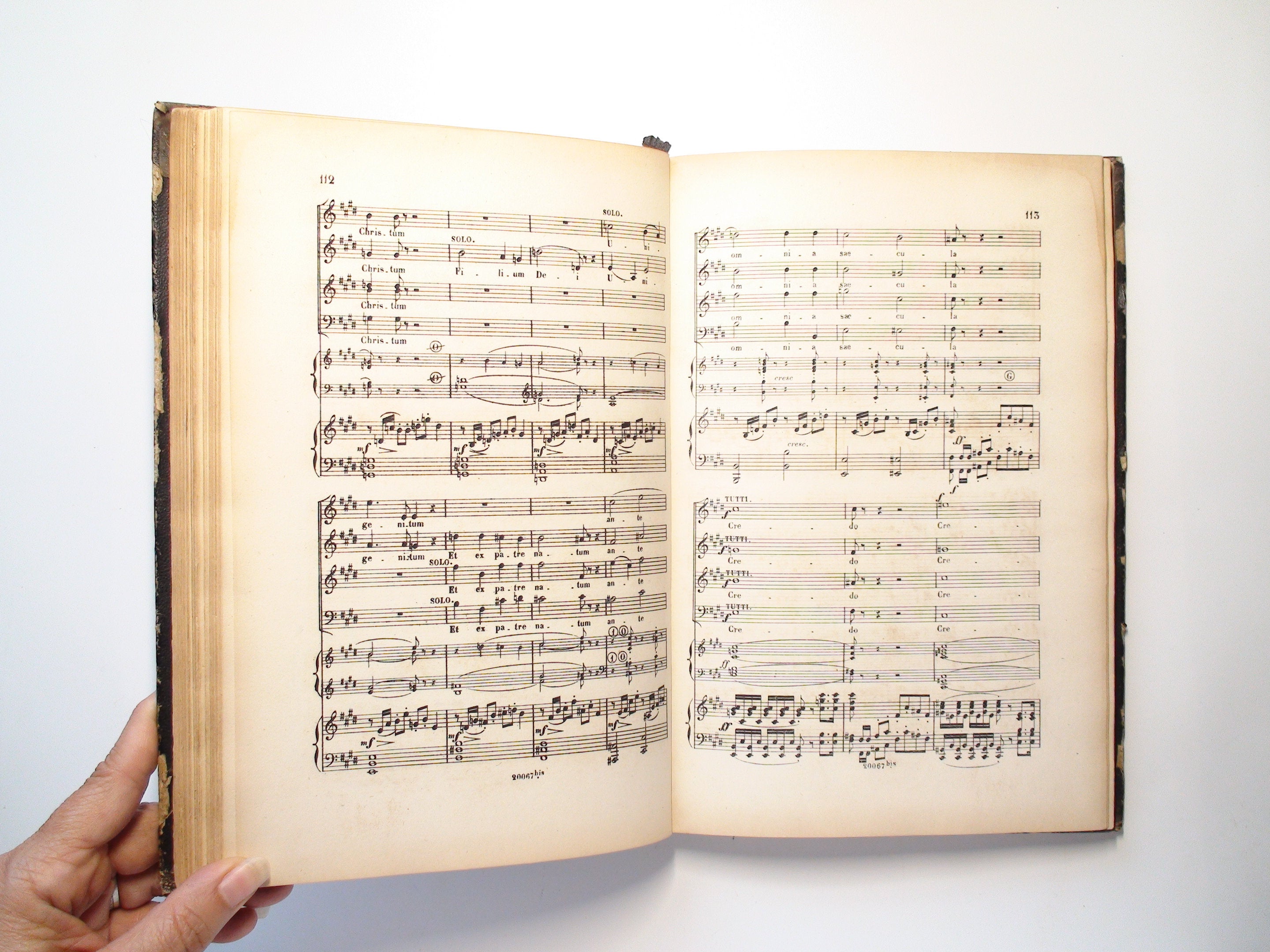Messe Solennelle Aquatre Voix Soli & Choeurs, G. Rossini, Music Libretto, c1870