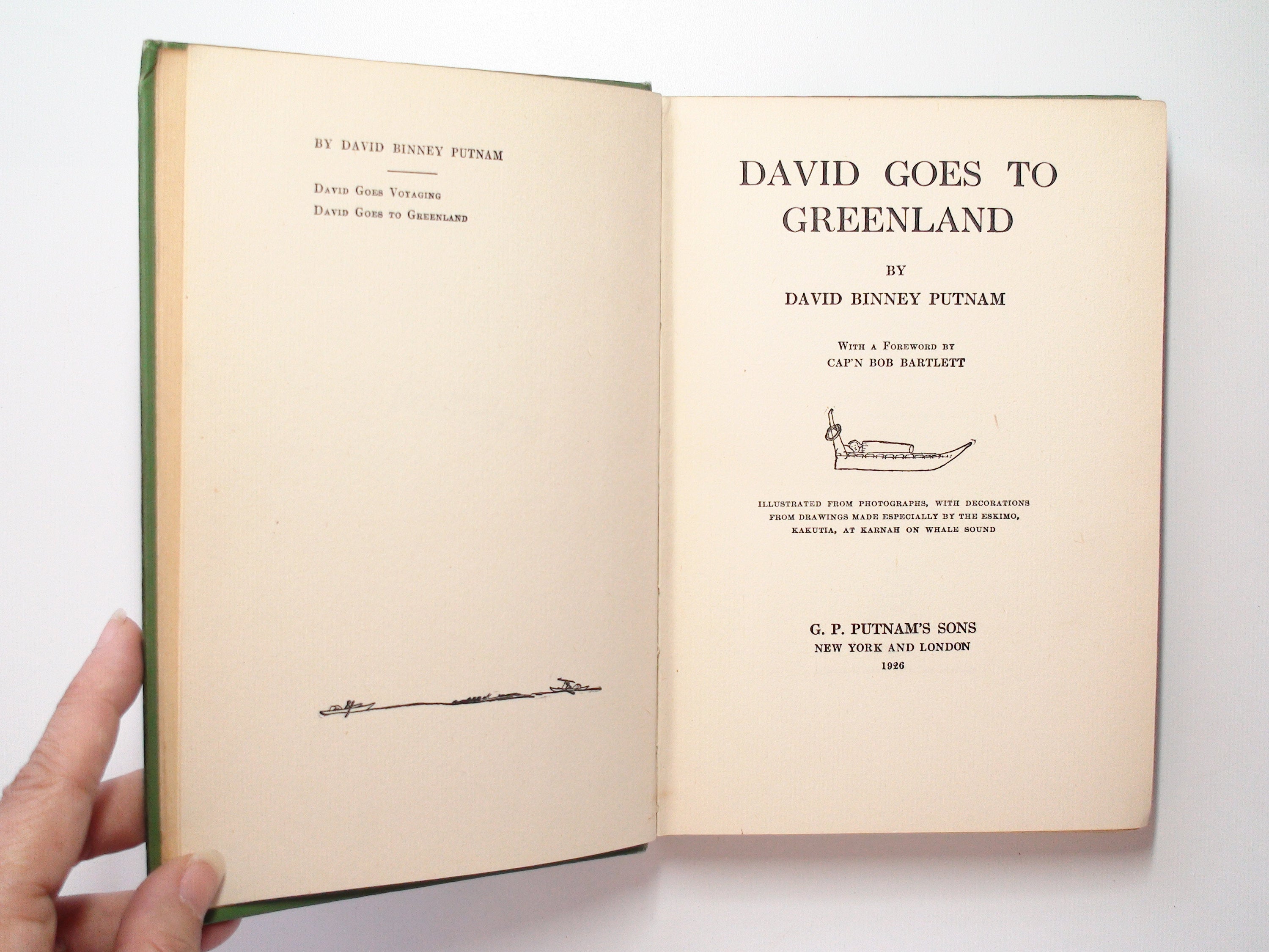 David Goes To Greenland By David Binney Putnam, Illustrated, 1926