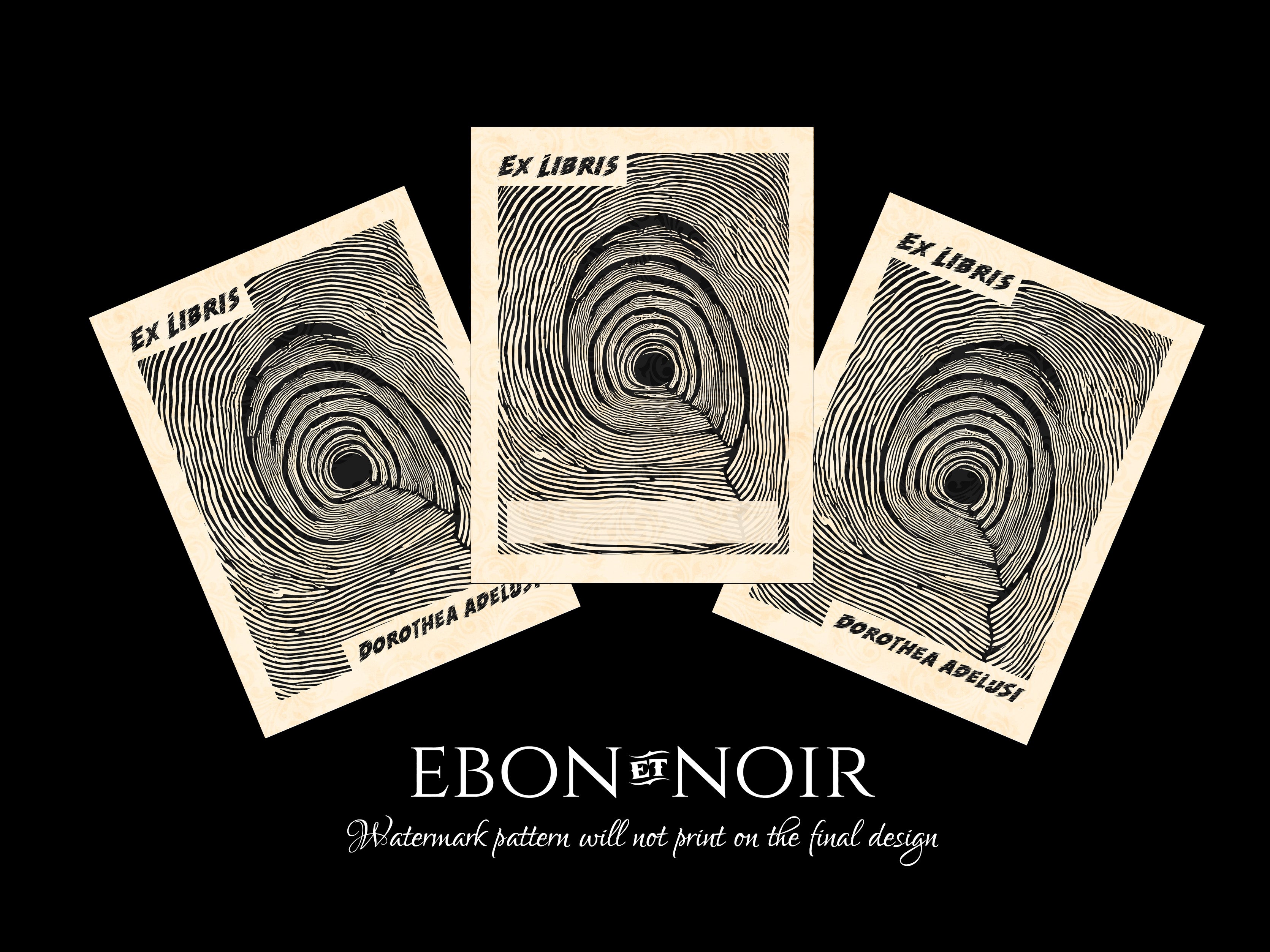 Rabbit Hole, Personalized Ex-Libris Bookplates, Crafted on Traditional Gummed Paper, 3in x 4in, Set of 30