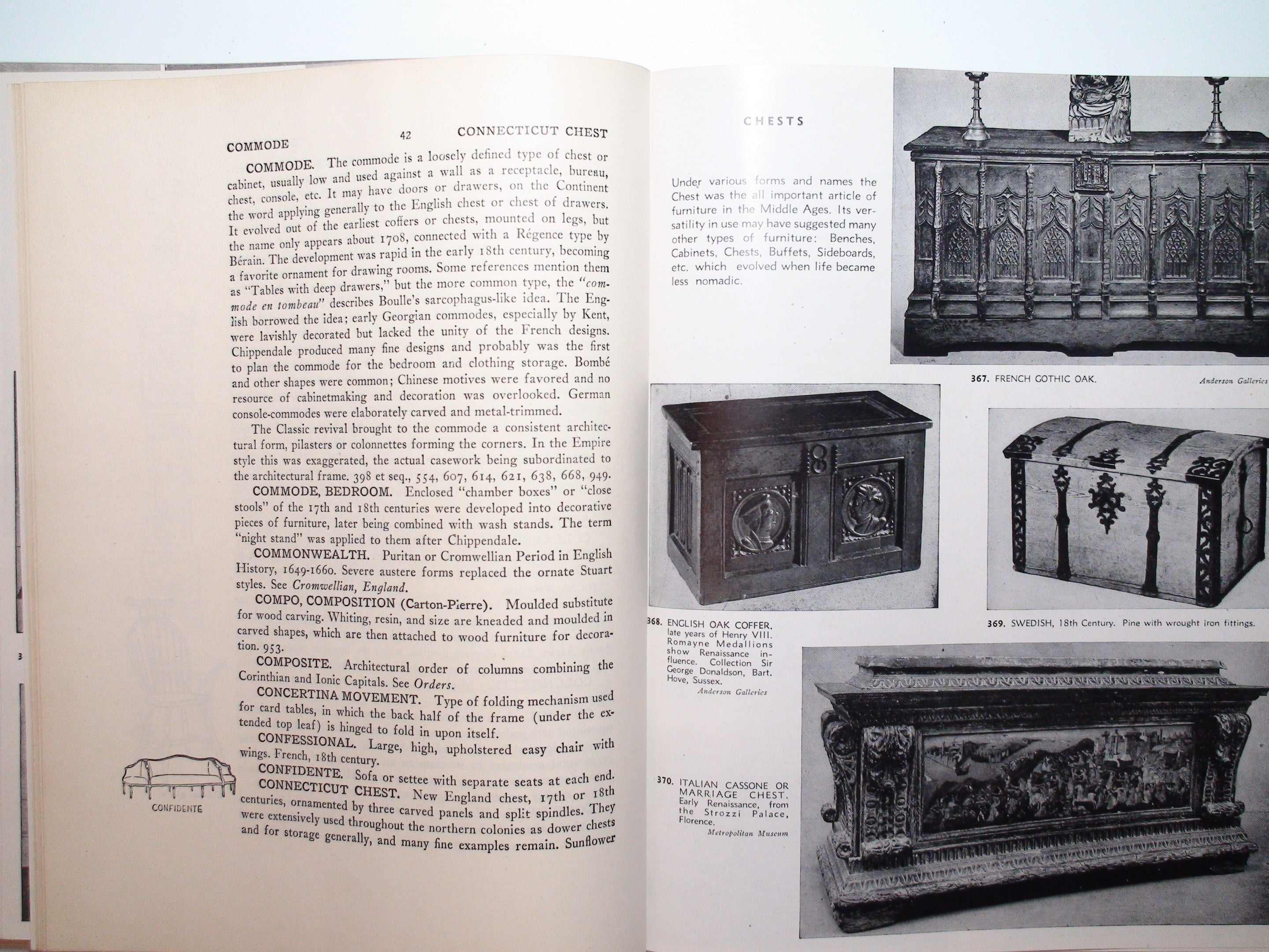 The Encyclopedia of Furniture by Joseph Aronson, With 1,115 Illustrations, 1948