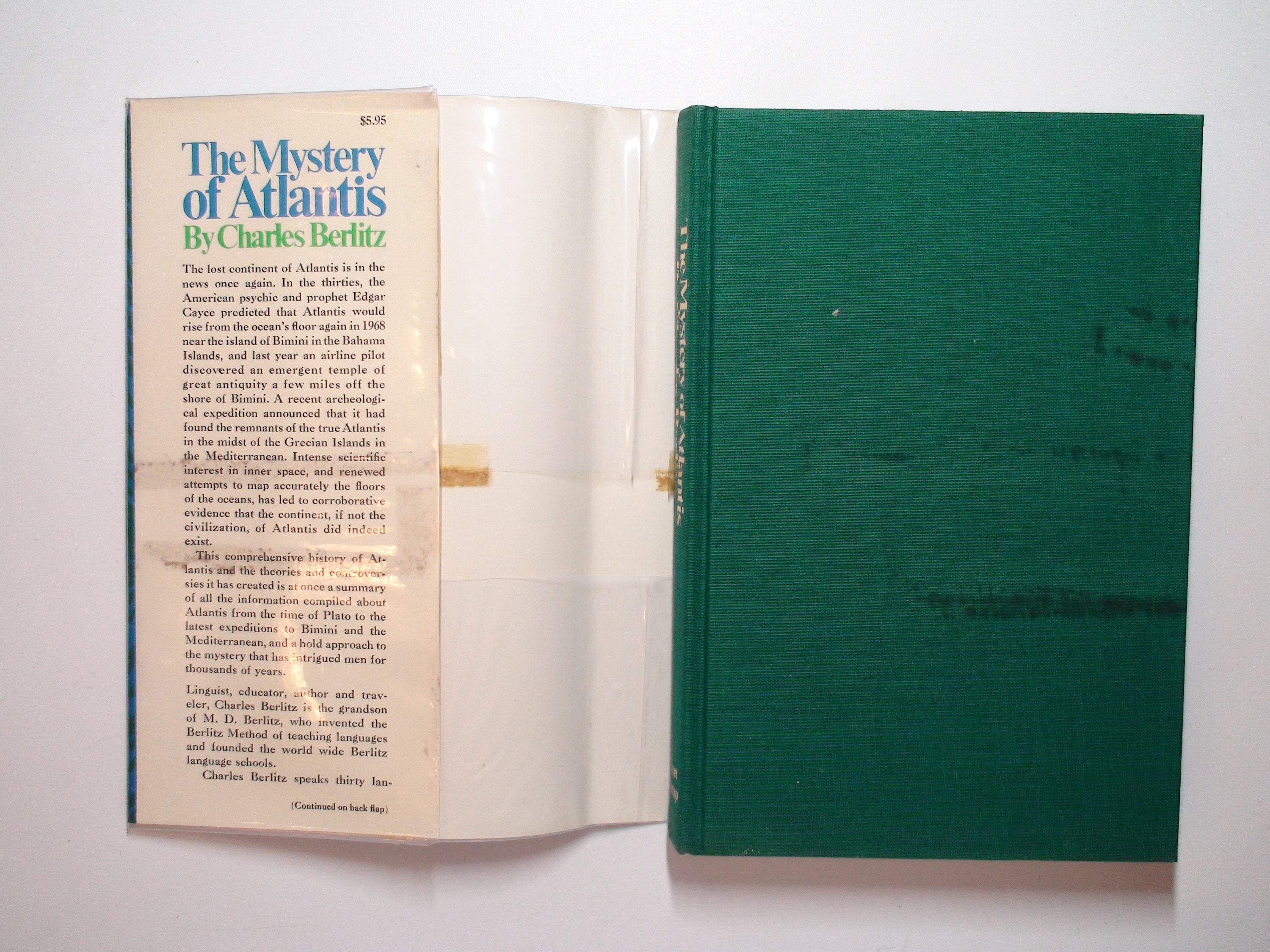 The Mystery of Atlantis by Charles Berlitz, 1st Ed, Illustrated, 1969