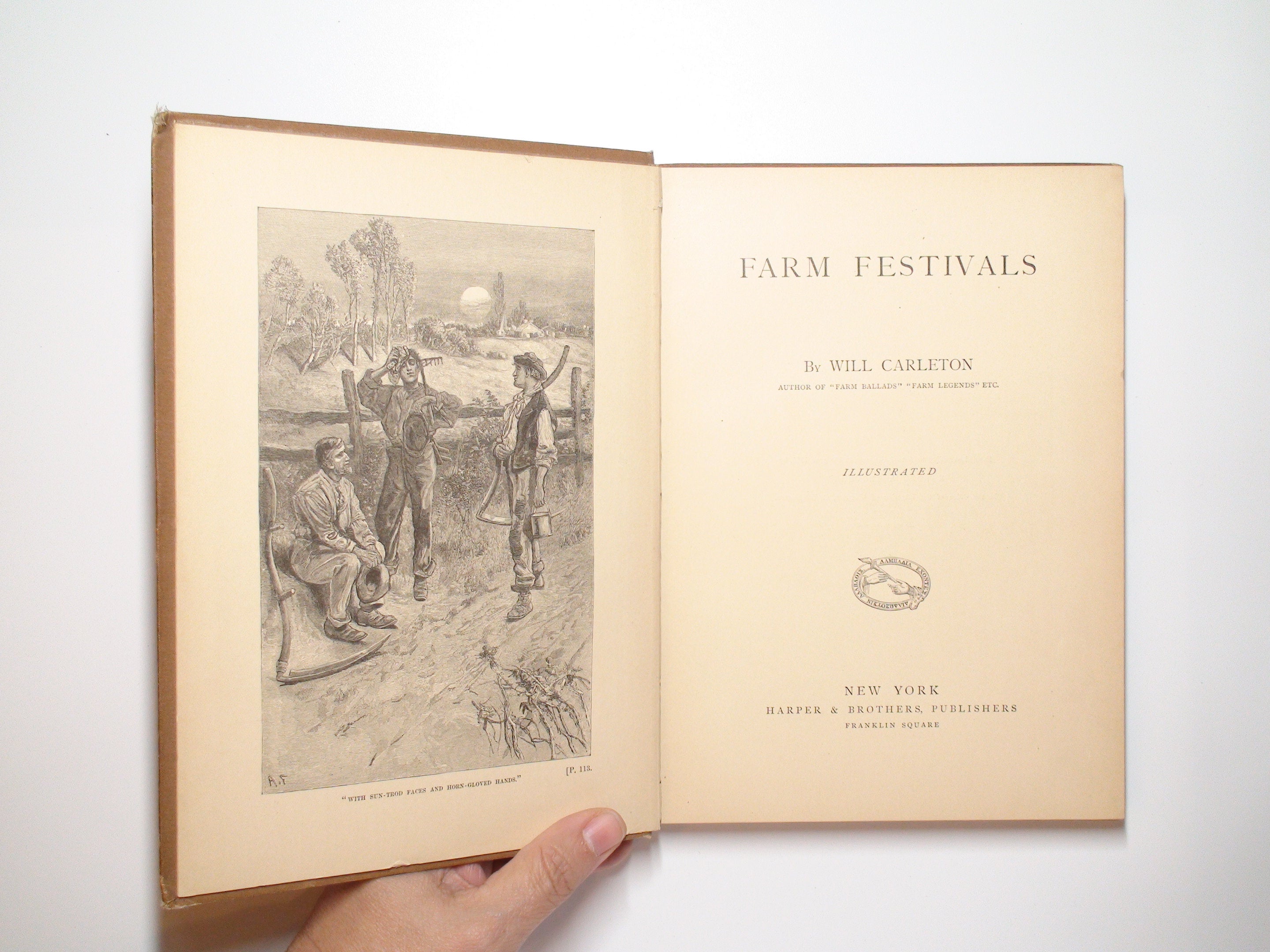 Farm Festivals, by Will Carleton, Illustrated, 1st Ed, Victorian Binding, 1881