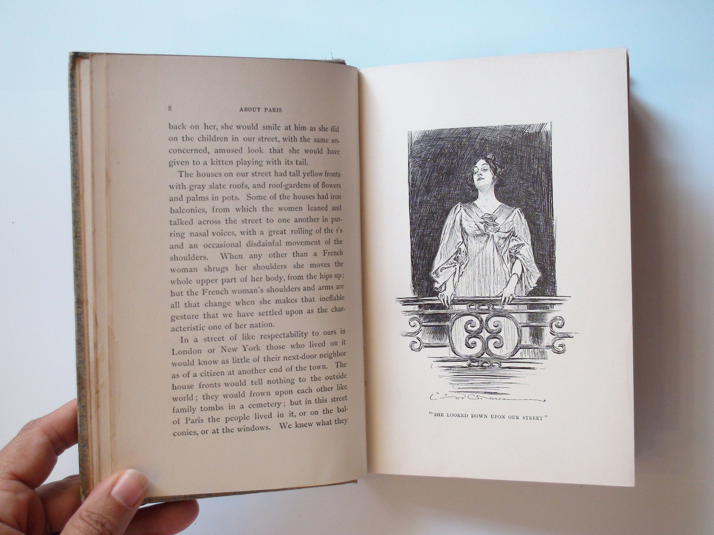 About Paris by Richard Harding Davis, Illustrated by Dana Gibson, 1895