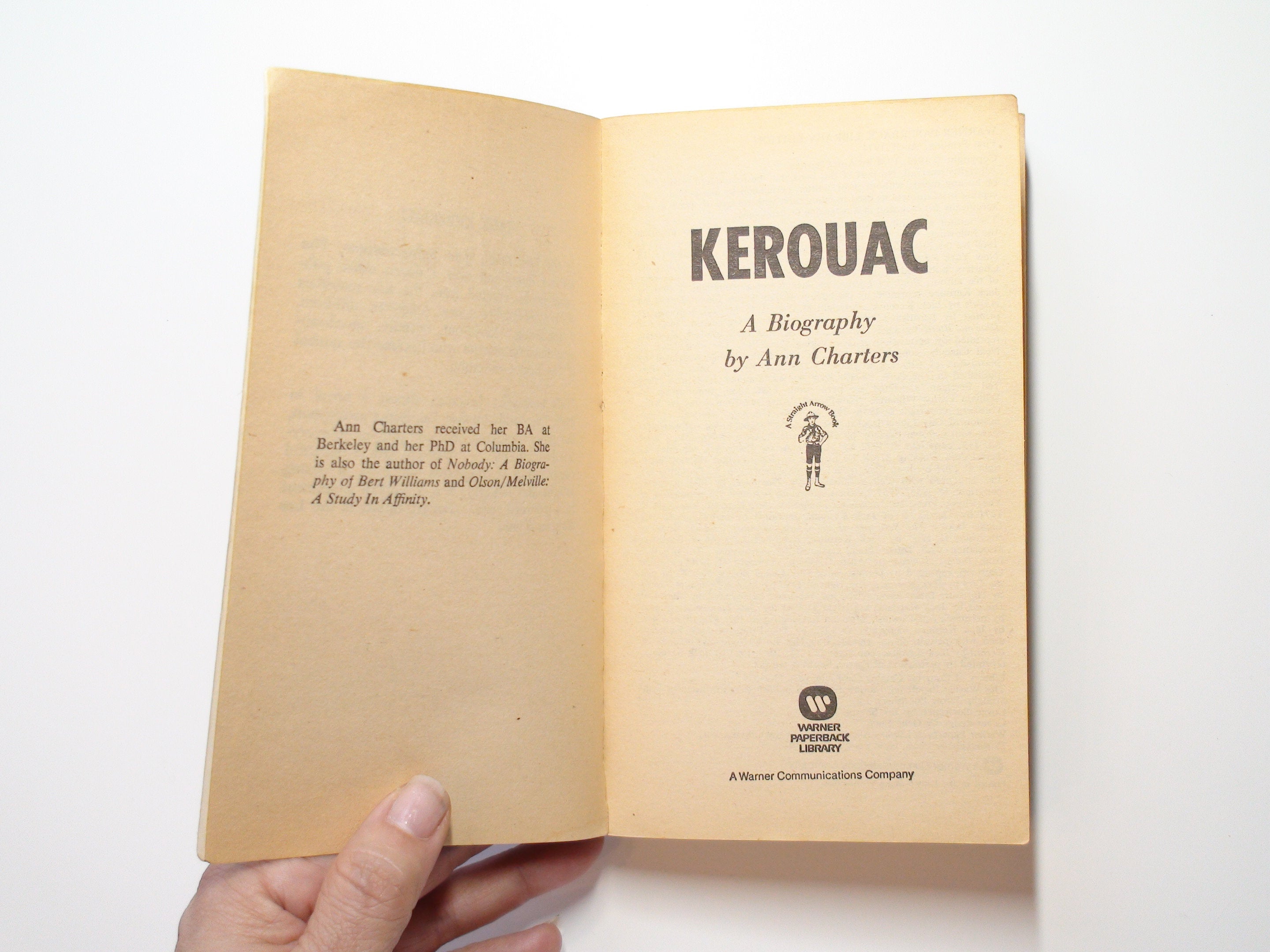 Kerouac; A Biography by Ann Charters, Warner Paperback, 1st Printing, 1974