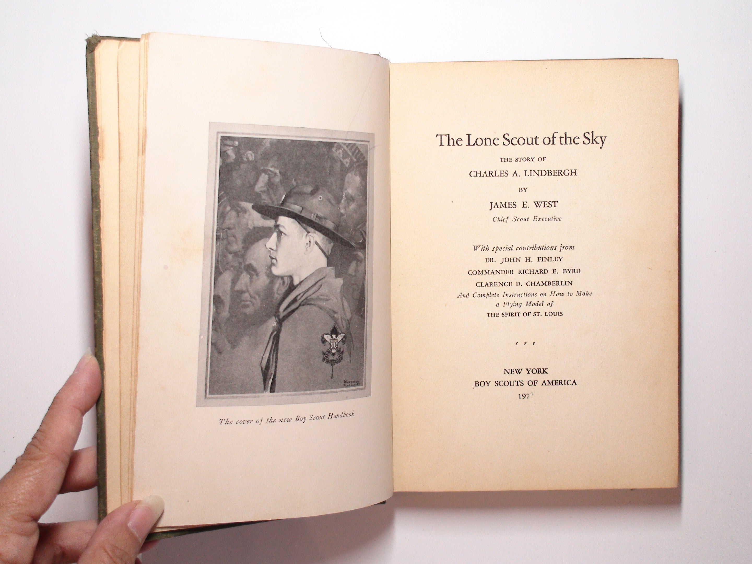 The Lone Scout of the Sky, Story of Charles Lindbergh, James E. West, 1st Ed, 1927