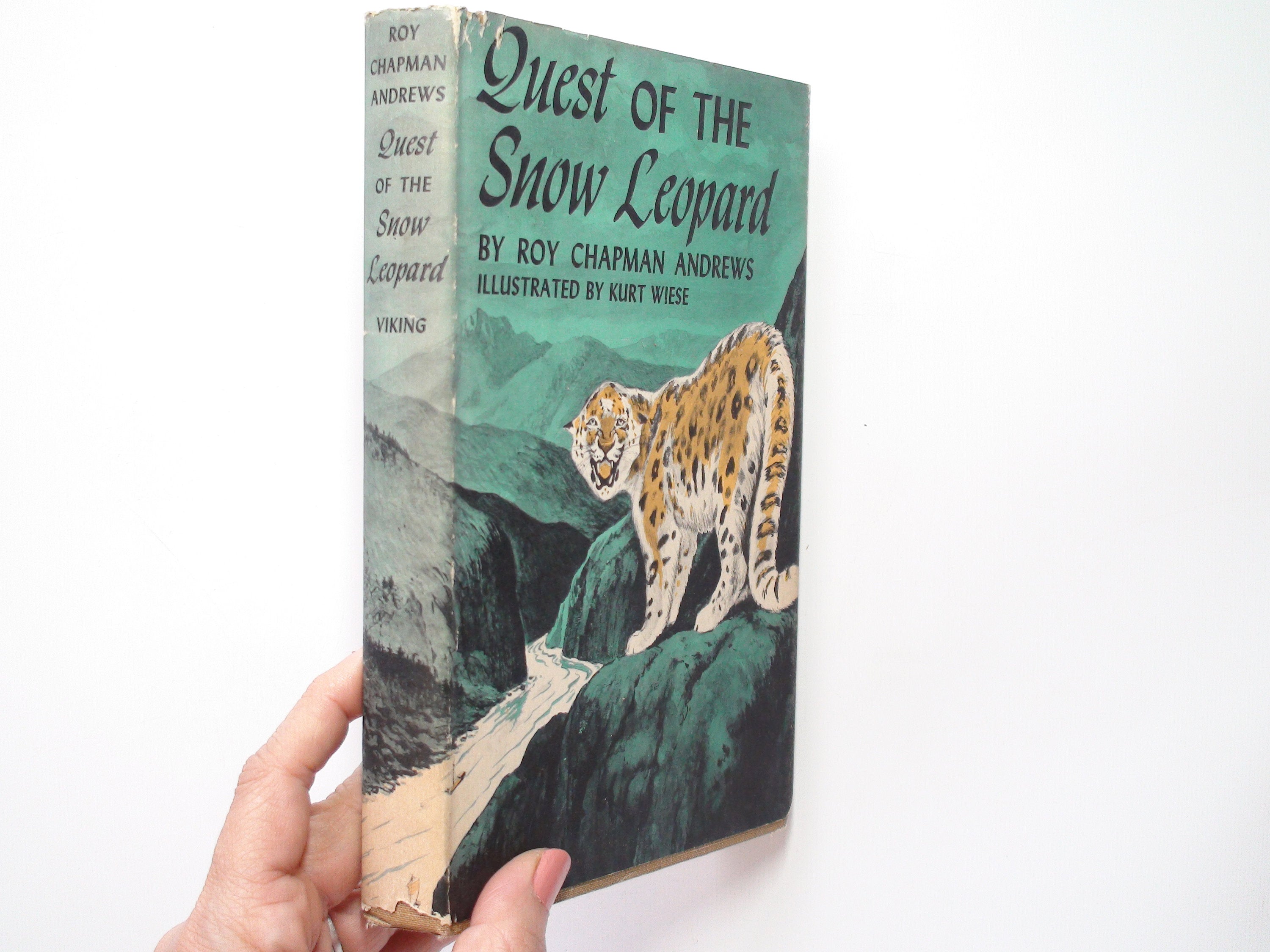 Quest of the Snow Leopard by Roy Chapman Andrews, Hardcover w/ D/J, 1st Ed, 1956