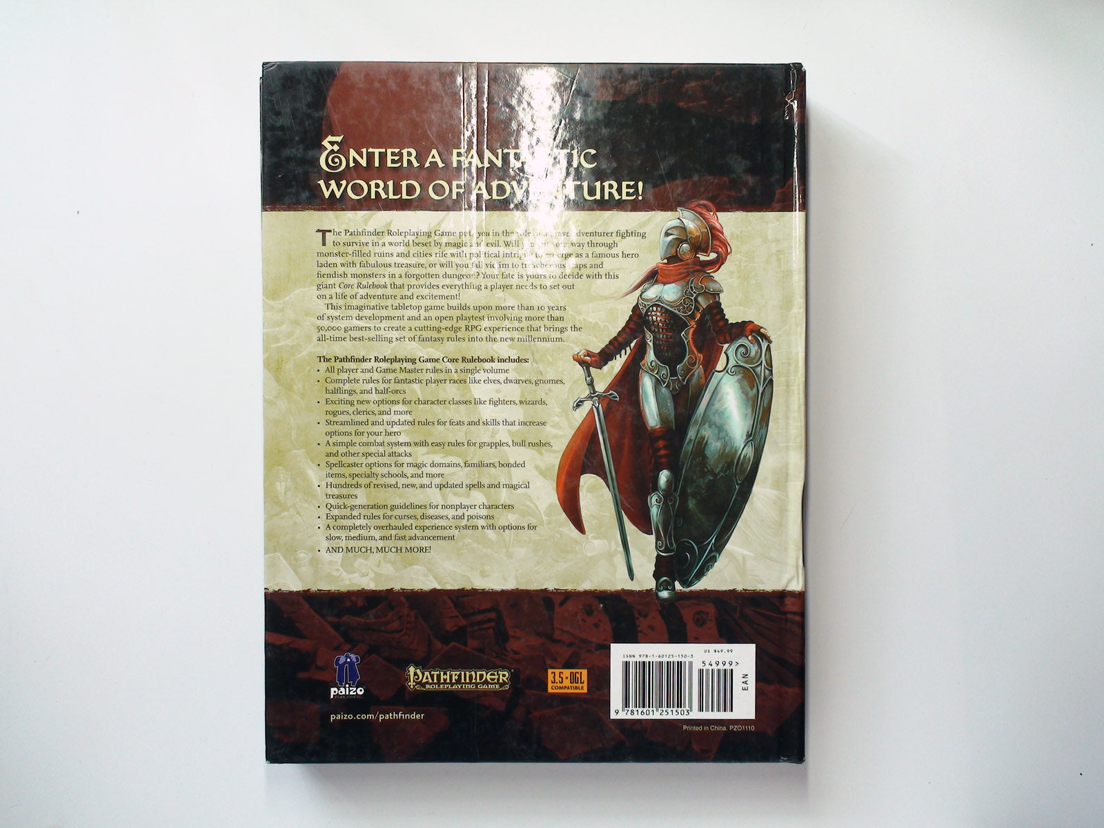 Pathfinder Core Rulebook 3.5, Paizo Publishing, 2nd Printing, PZO1110, 2009