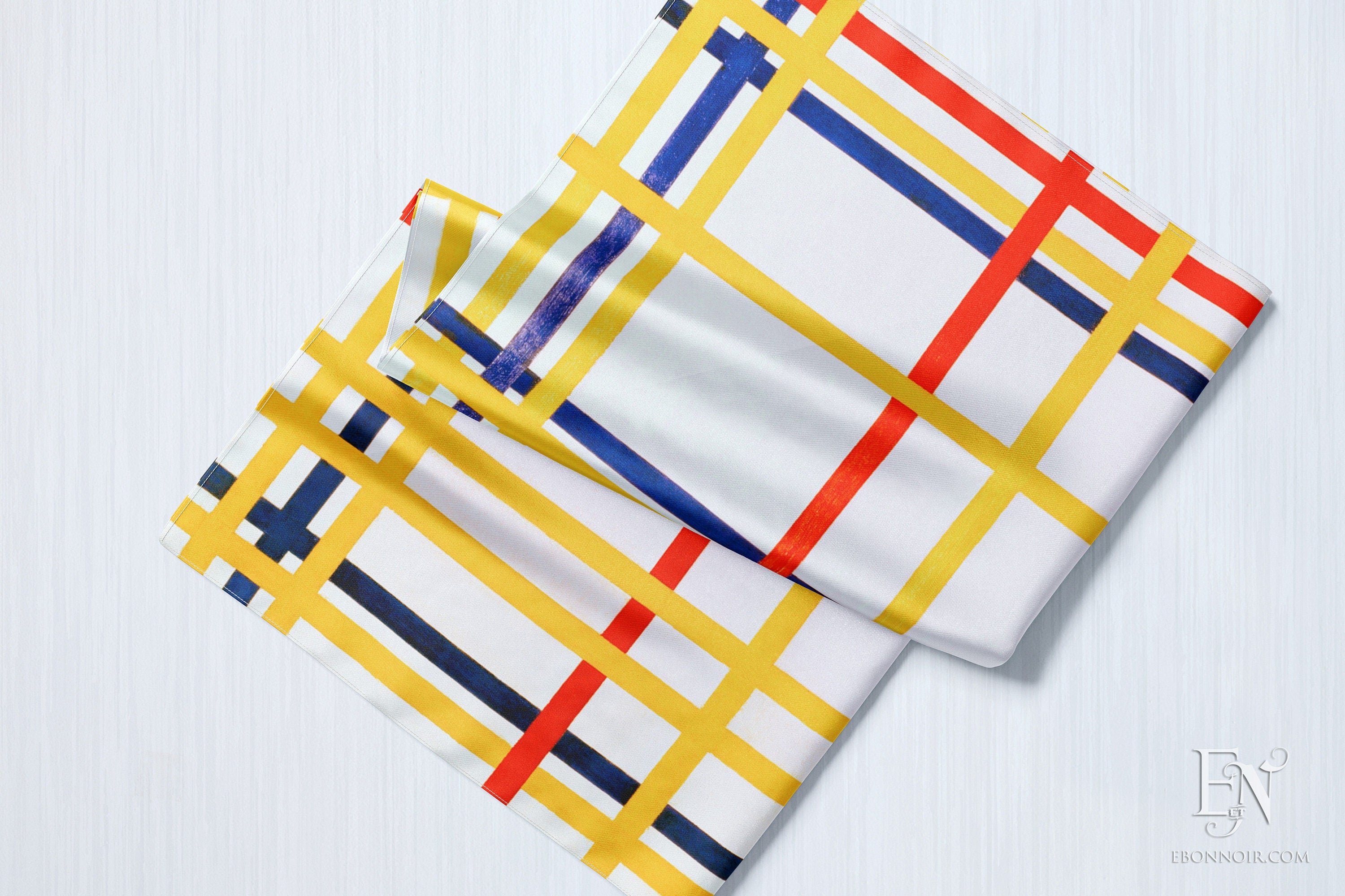 New York City by Piet Mondrian, Luxurious Square Scarf/Wrap/Boho Shawl, Made to Order, Handmade and Cruelty-Free
