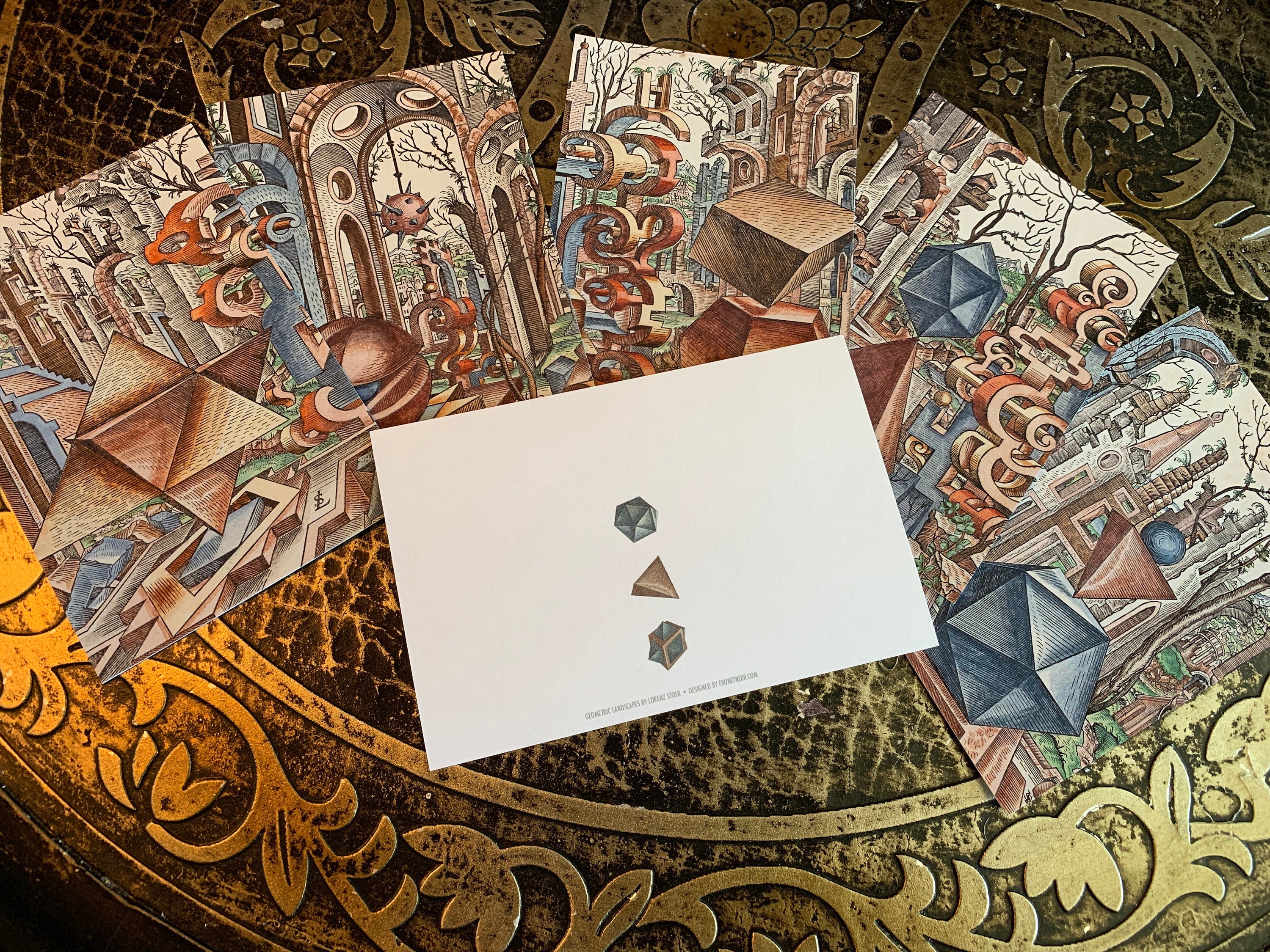 Geometric Landscapes of Lorenz Stoer, Everyday Postcards, 6 Designs, 12 Cards
