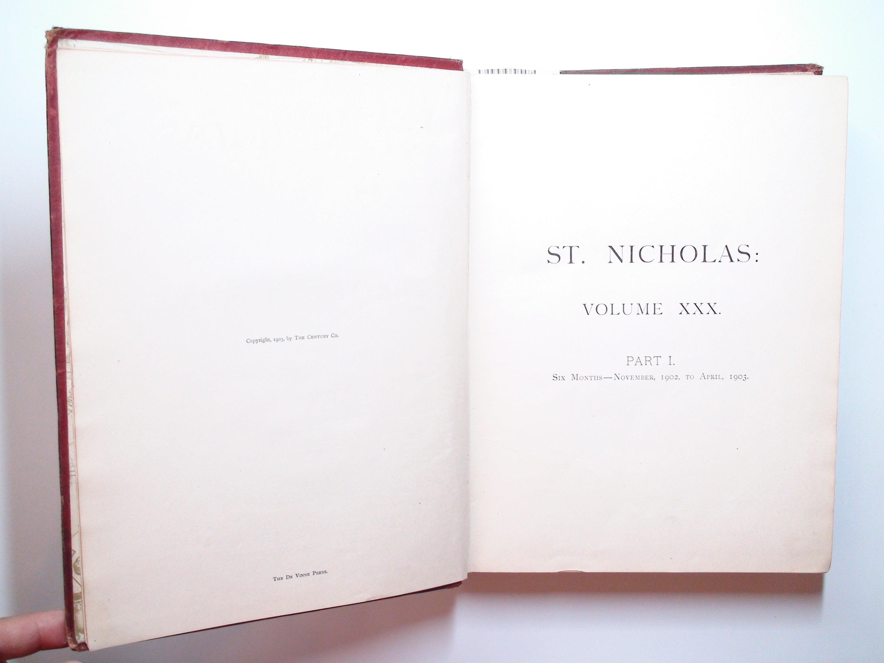 St. Nicholas Illustrated Children's Magazine, Vol XXX, Part I, 1903