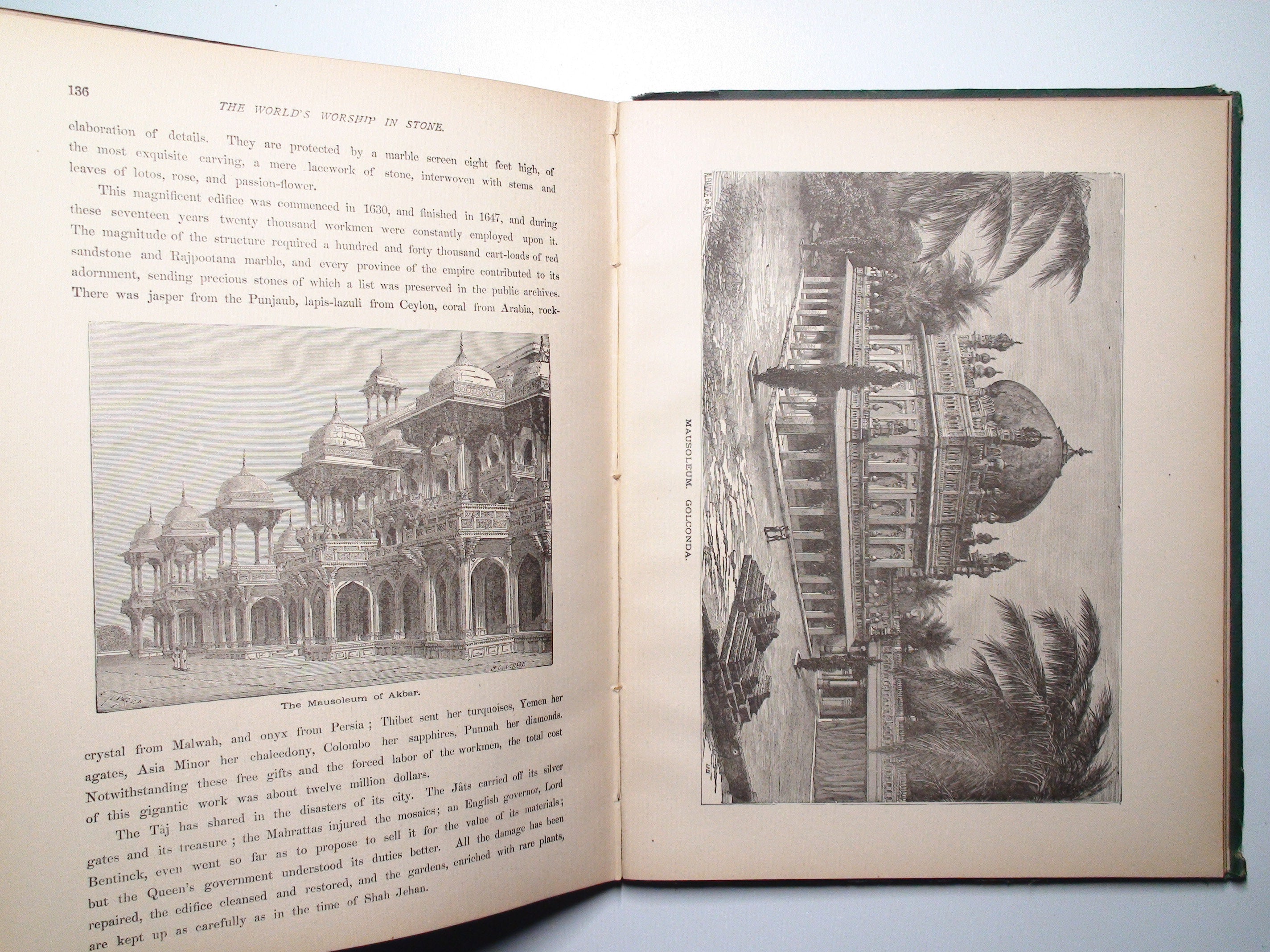 The World's Worship in Stone, M. M. Ripley, Illustrated, 1st Ed, 1879