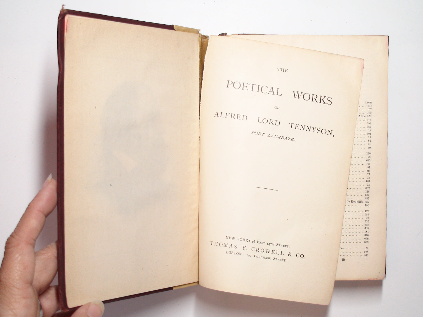 The Poetical Works of Alfred Lord Tennyson, Thomas Y. Crowell, c1890s