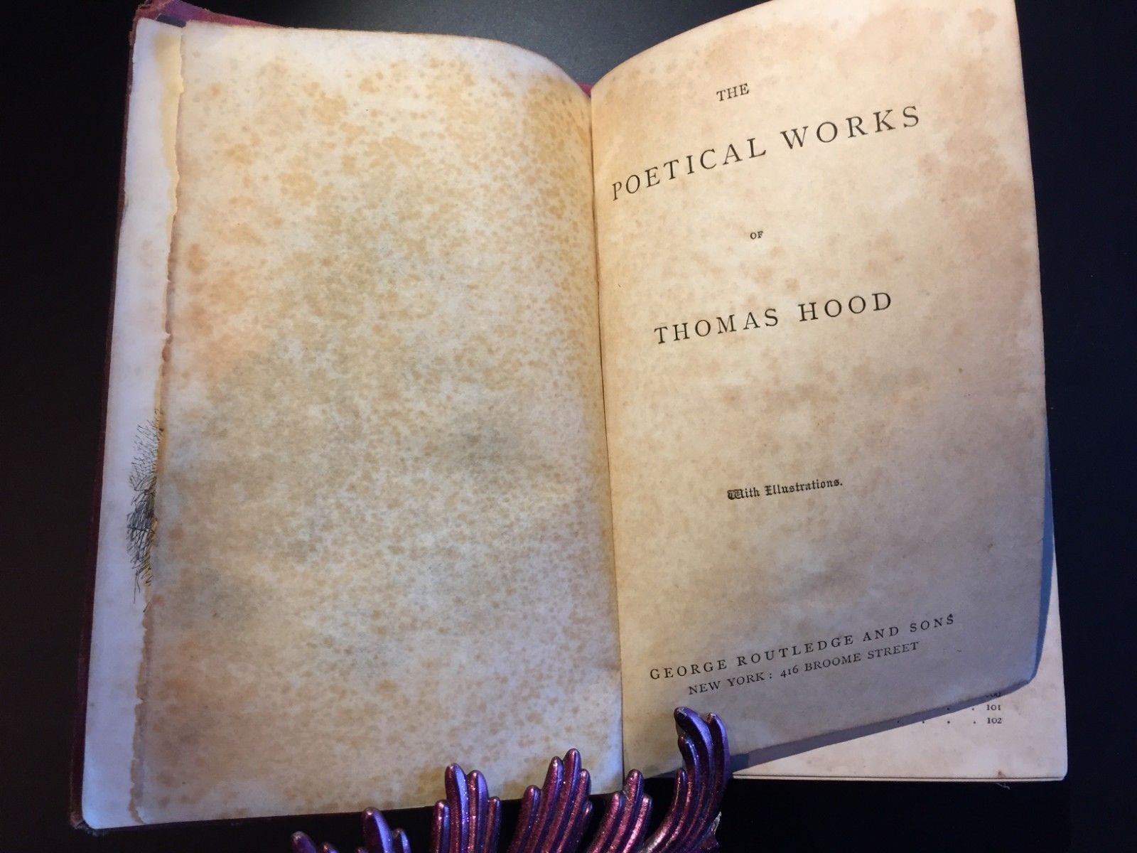 The Poetical Works of Thomas Hood, Illustrated, c1890s, Scarce Binding