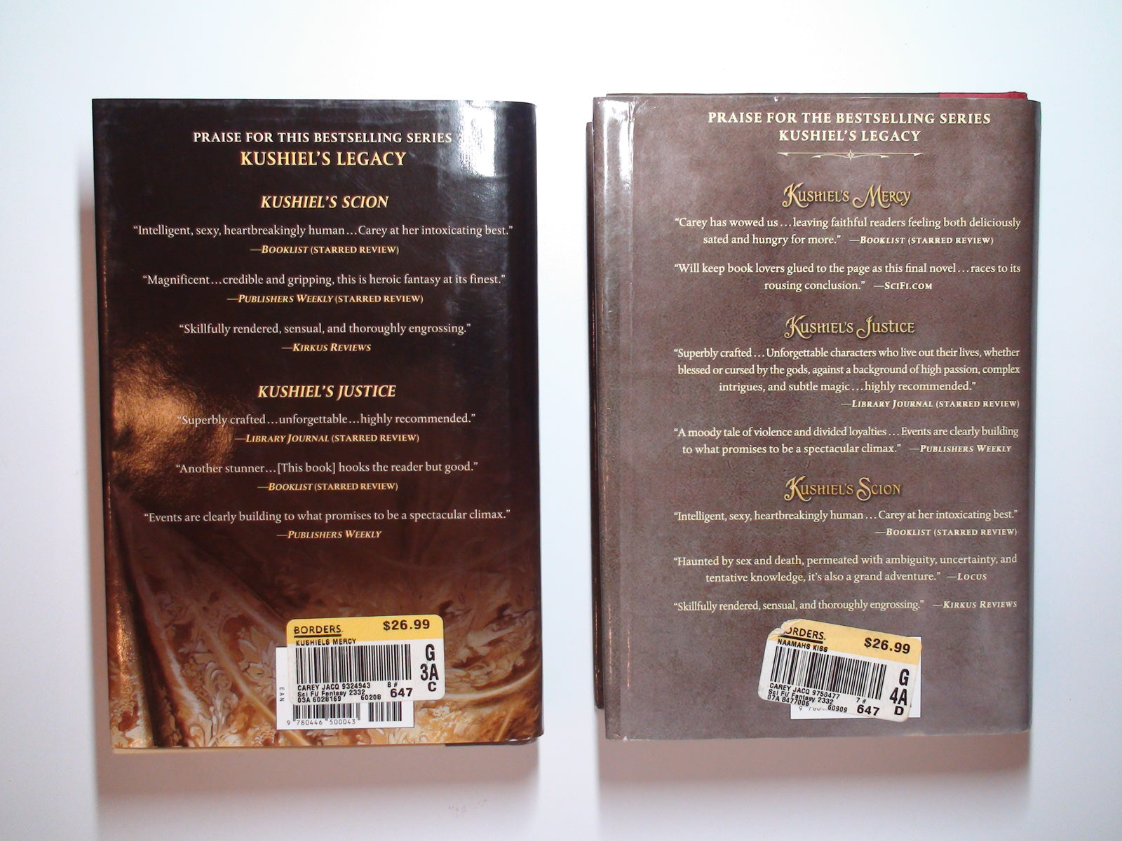 Naamah's Kiss, Kushiel's Mercy, Kushiel Series, Jacqueline Carey, Stated 1st Ed