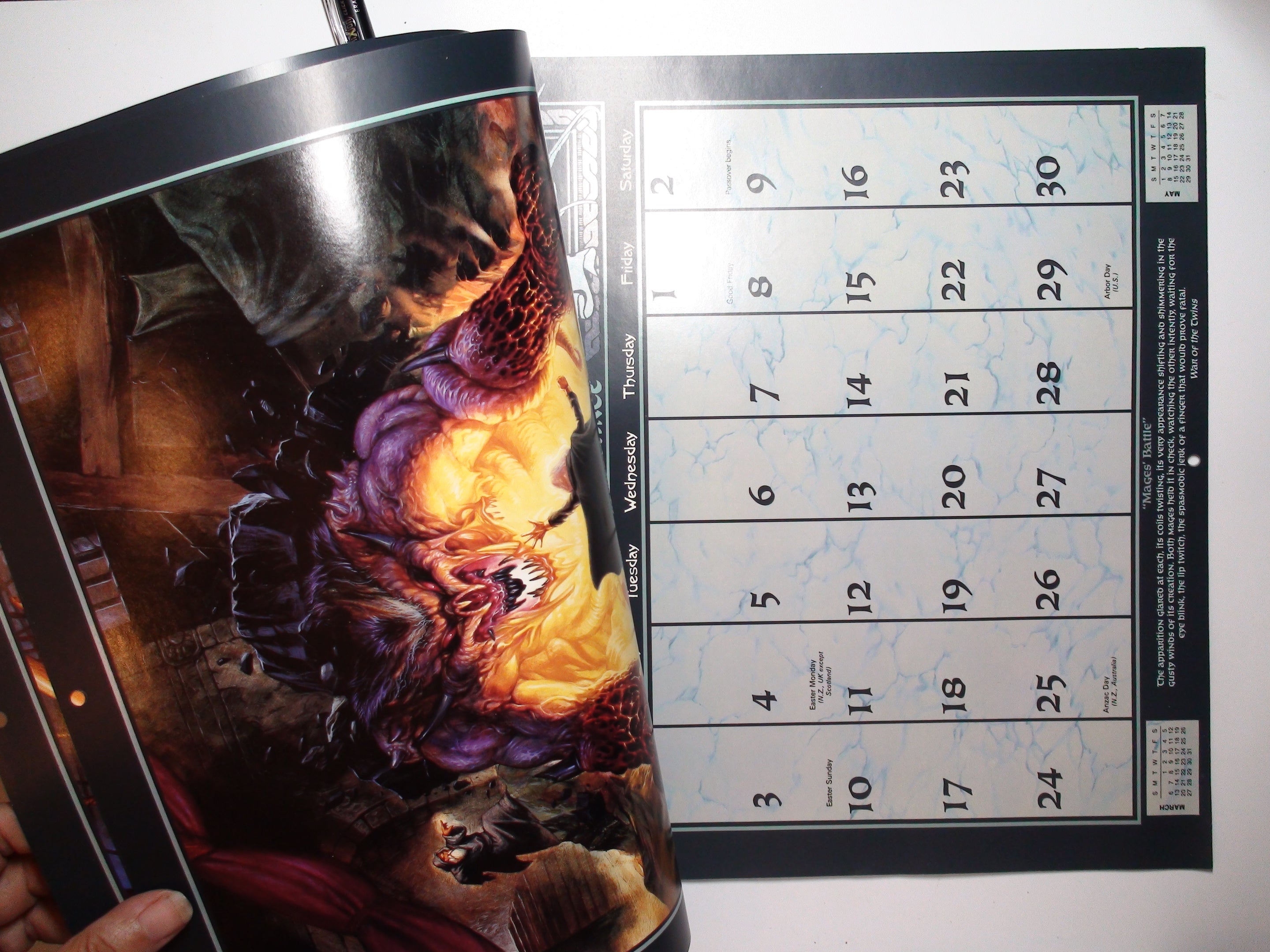 Dragonlance, Dungeons & Dragons 1988 Fantasy Calendar, Collectible