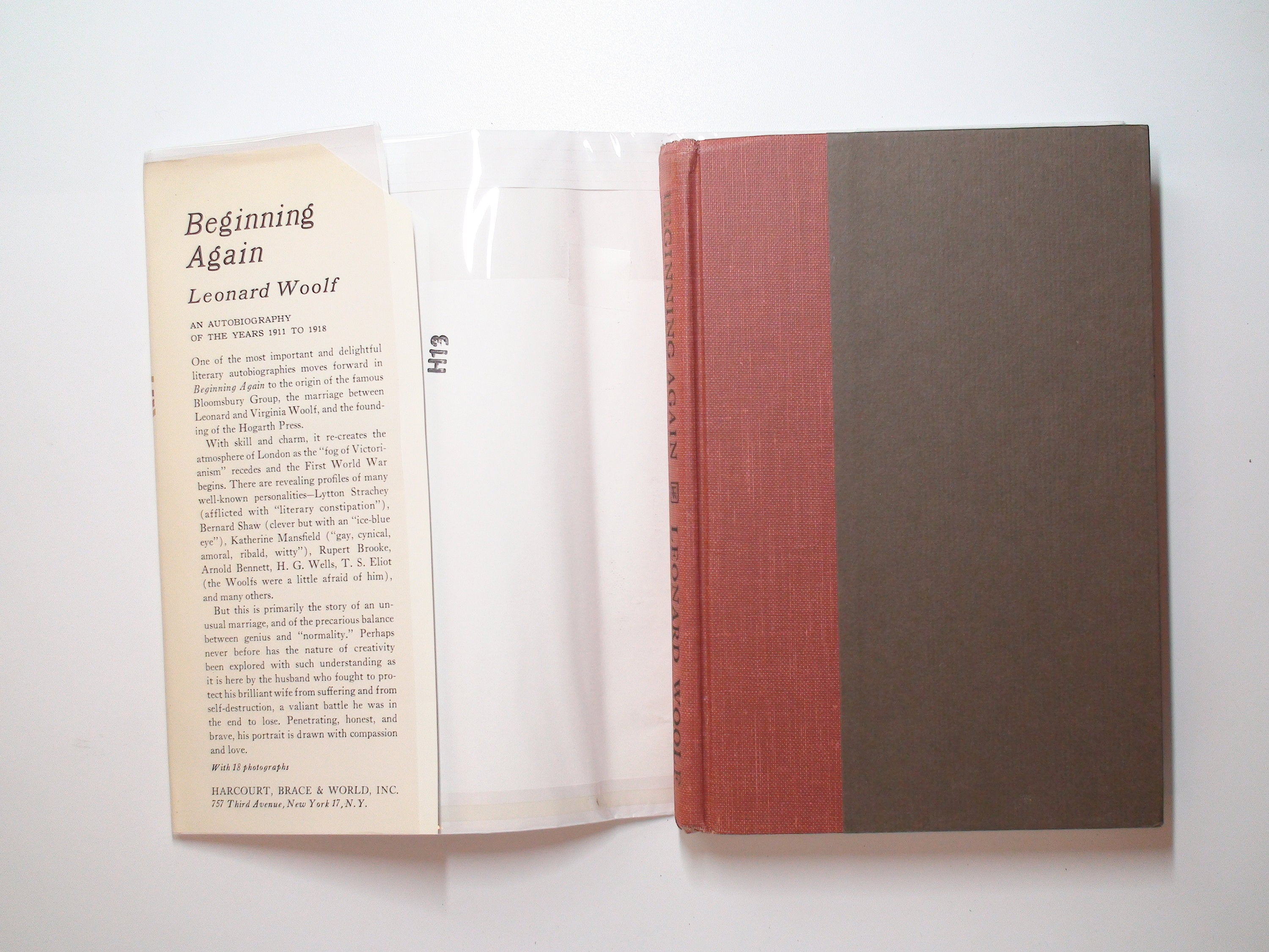 Beginning Again, An Autobiography by Leonard Woolf, 1st American Ed, 1963