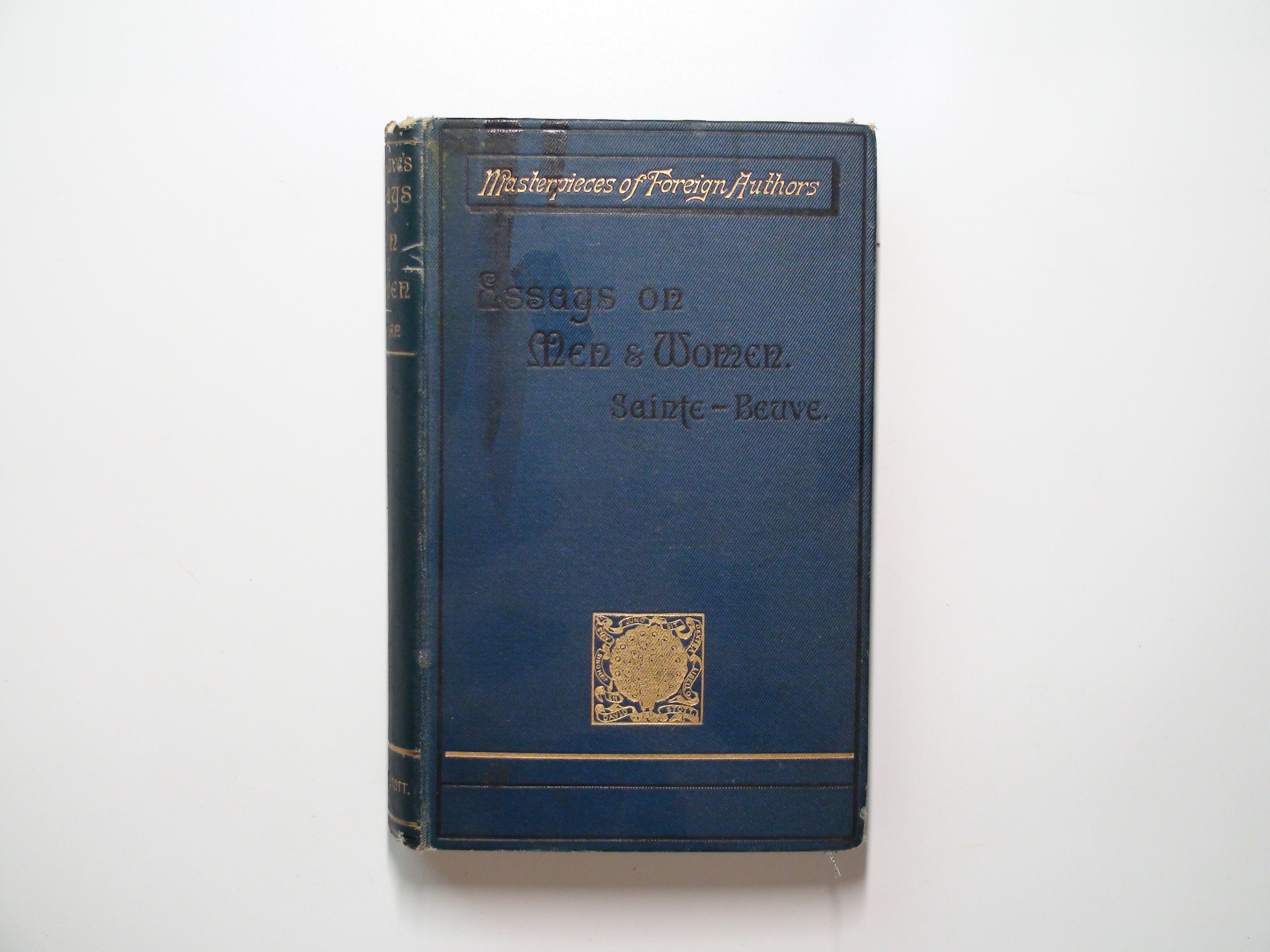 Essays on Men and Women by C. A. Sainte-Beuve, by William Sharp, 1st Ed, 1890