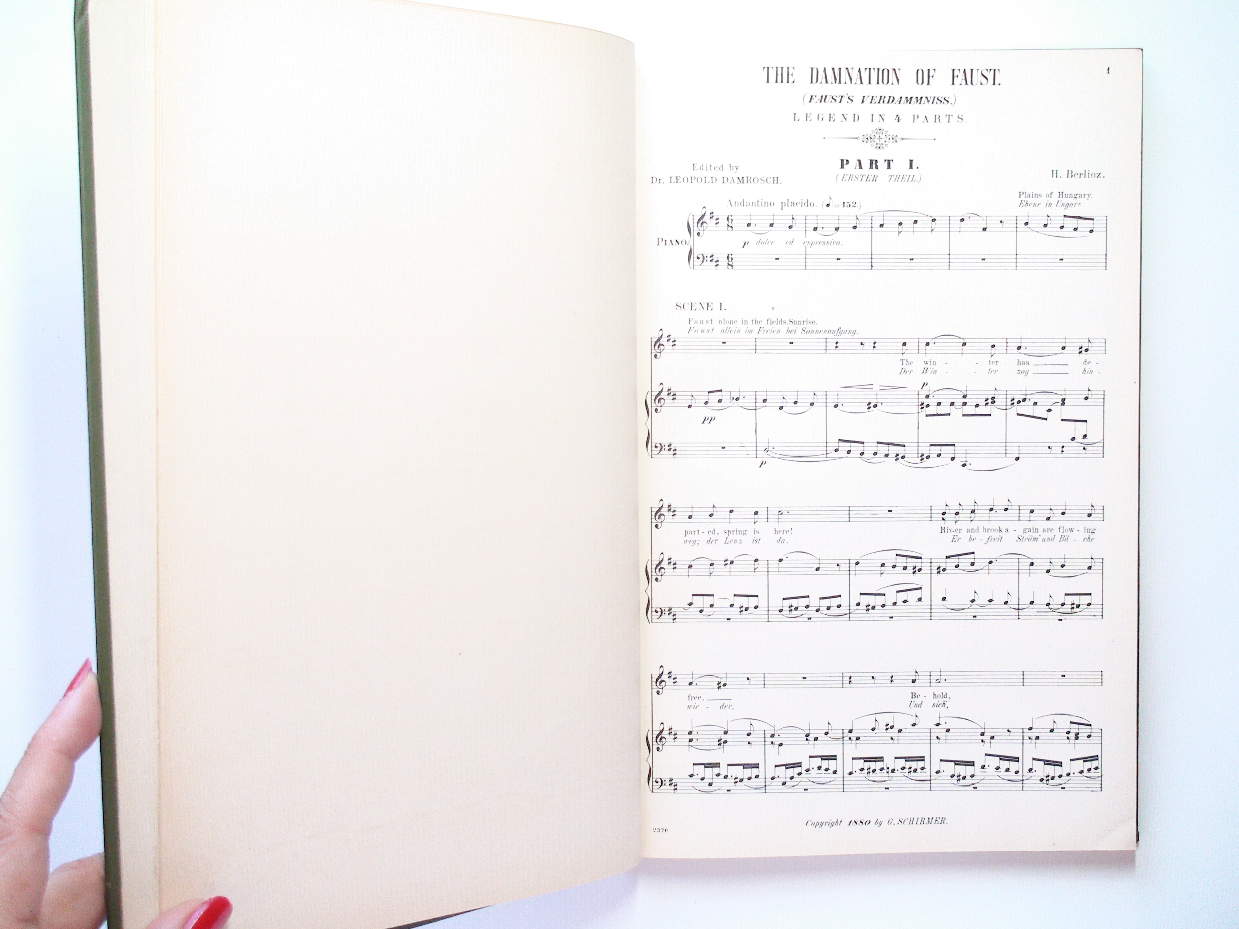 The Damnation of Faust, Music by Hector Berlioz, Vocal Score, G. Schirmer, c1880