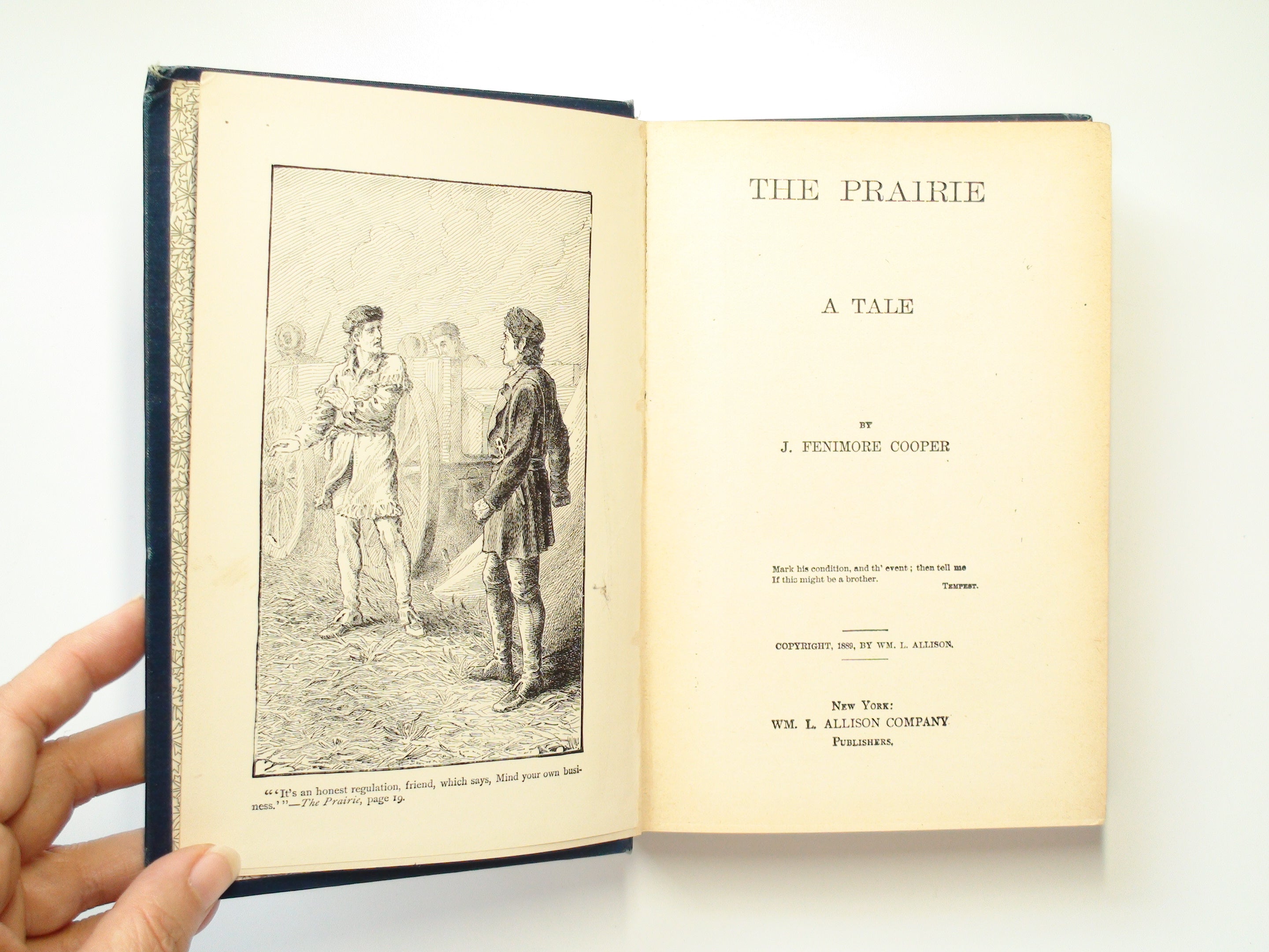 The Prairie, A Tale, by J. Fenimore Cooper, 1889