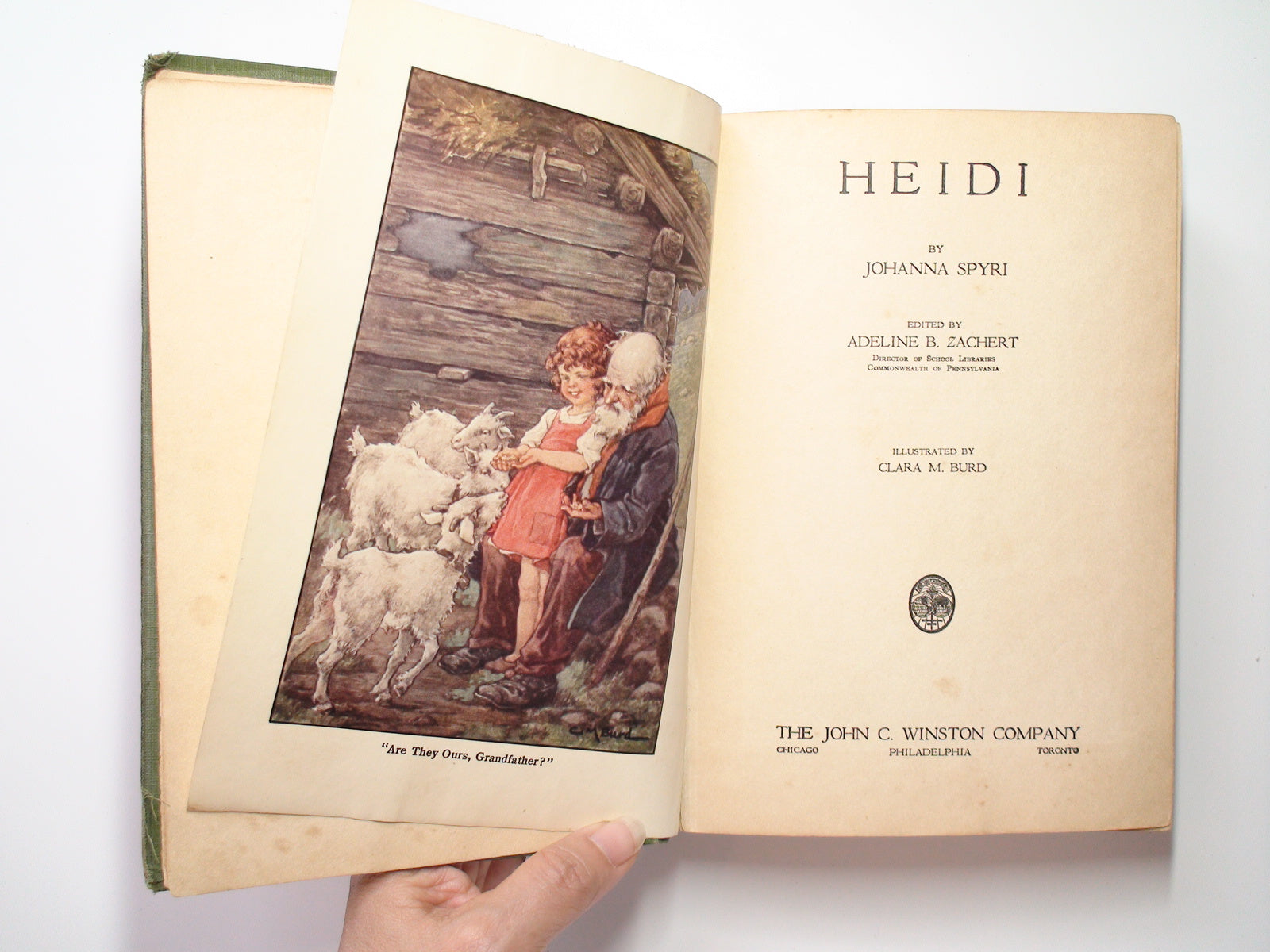 Heidi by Johanna Spyri, Illustrated by Clara M. Burd, 1925