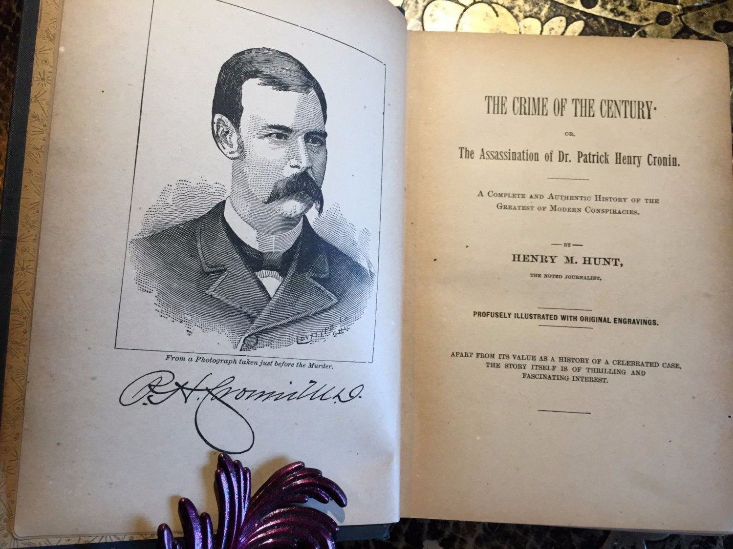 The Crime of the Century, Henry M. Hunt, 1st. Ed., 1889, Richly Illustrated