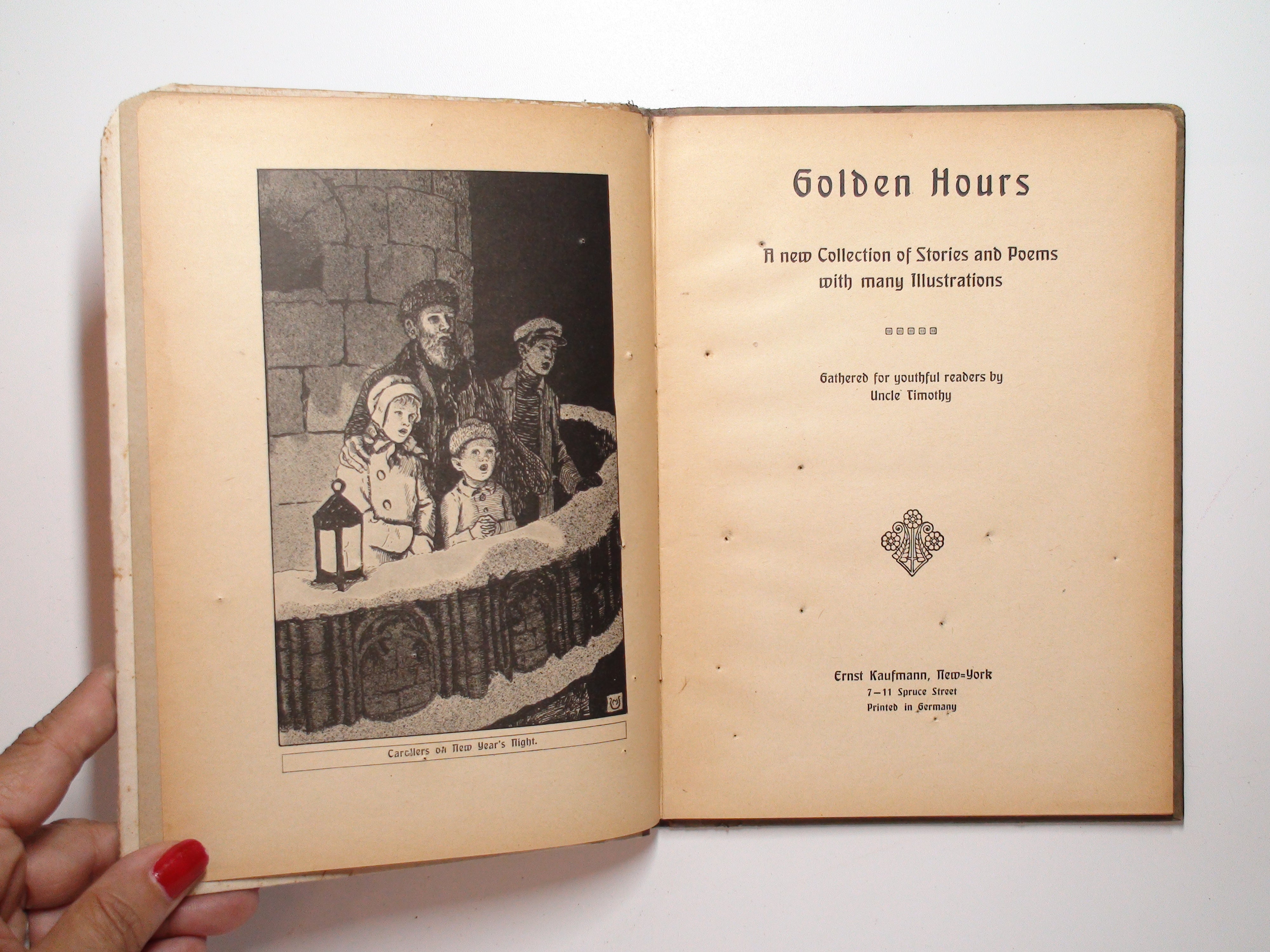 Golden Hours by Uncle Timothy, Victorian Children's Christmas Book, c1920s