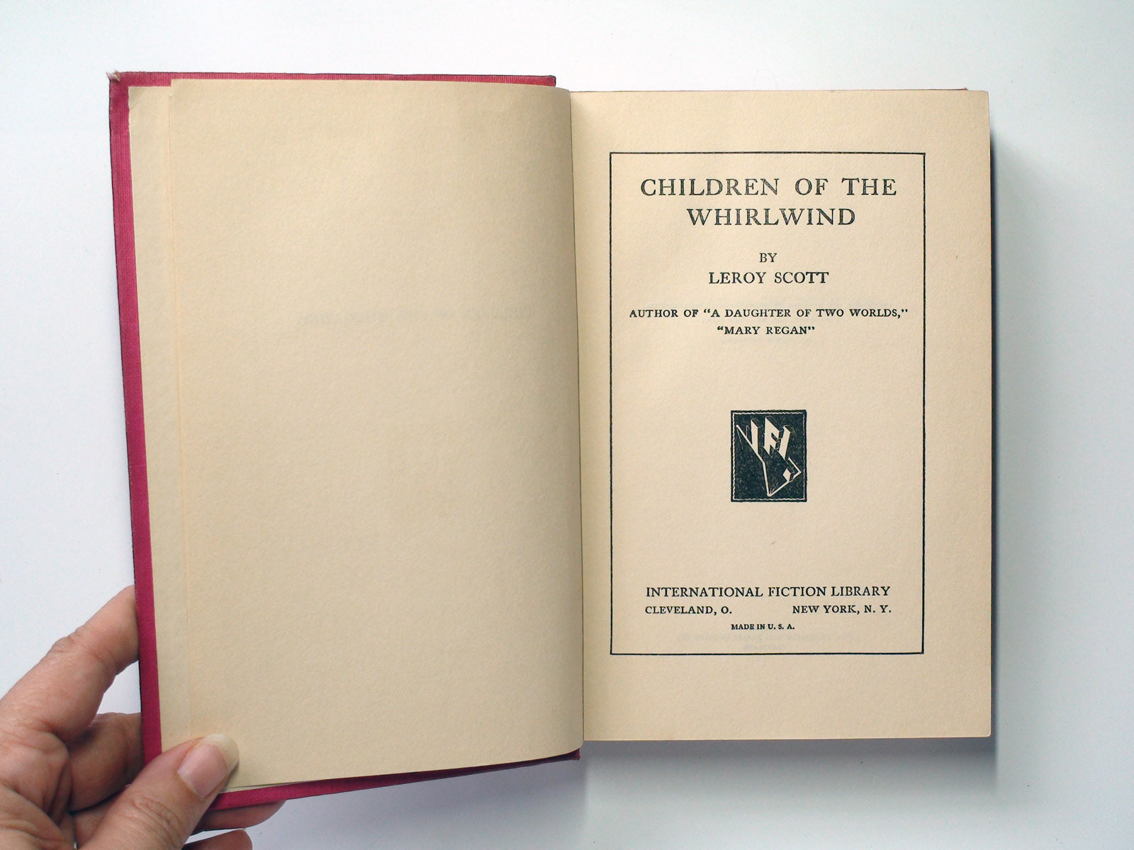 Children of the Whirlwind by Leroy Scott, No D/J, Vintage Novel, 1921